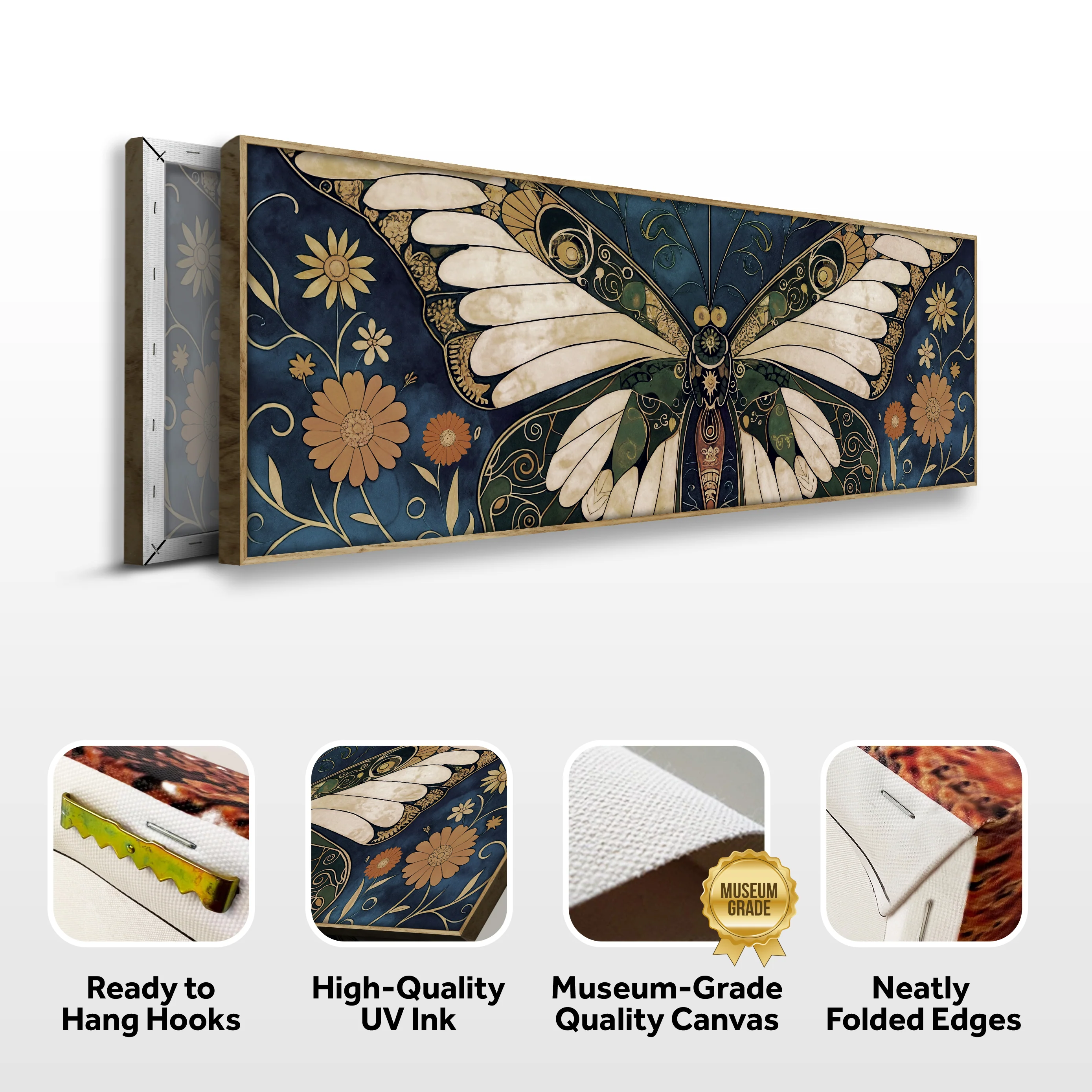 Abstract Vintage Butterfly Wall Art - Image 8