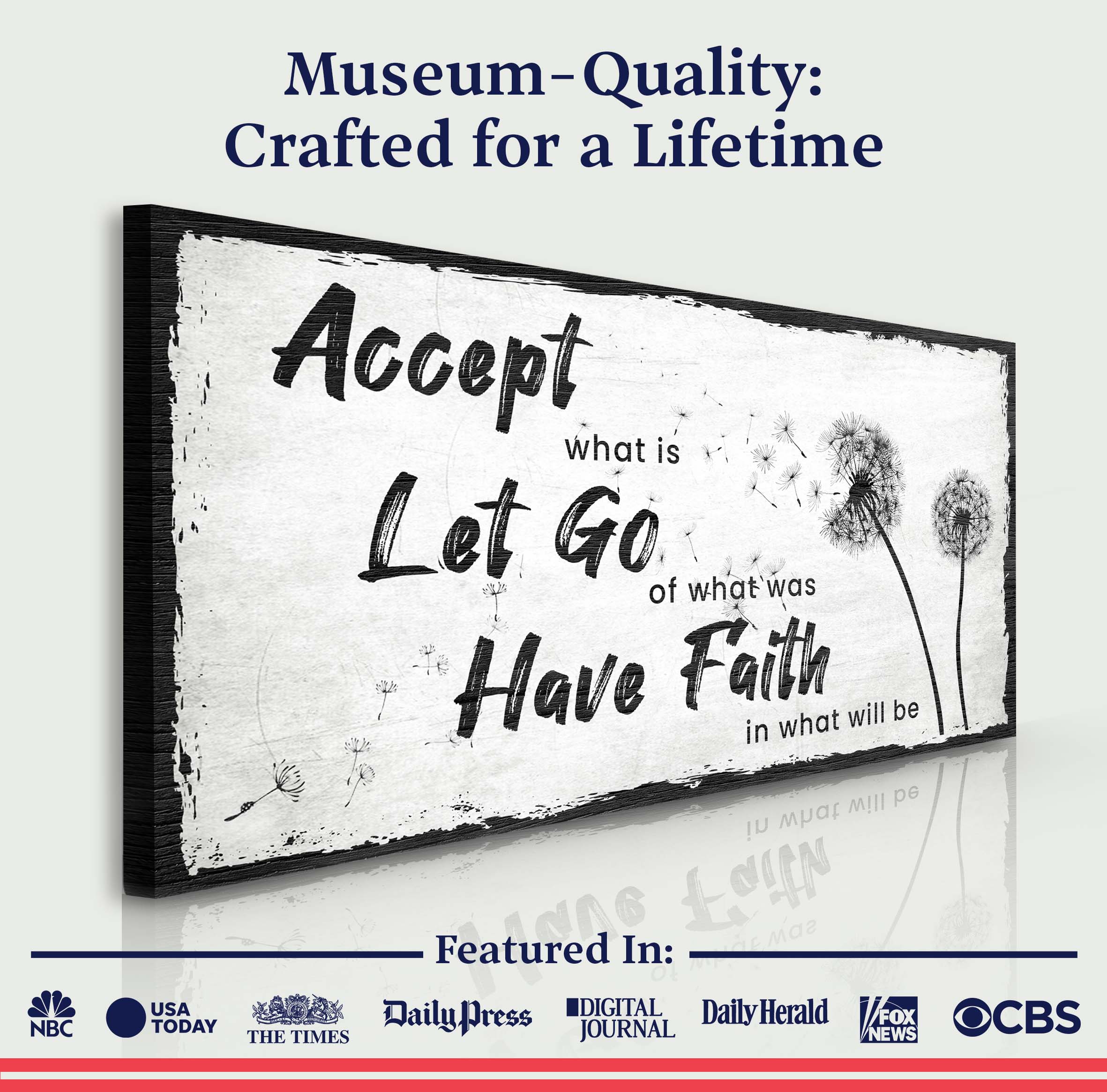 Accept, Let Go, Have Faith Sign - Image 3