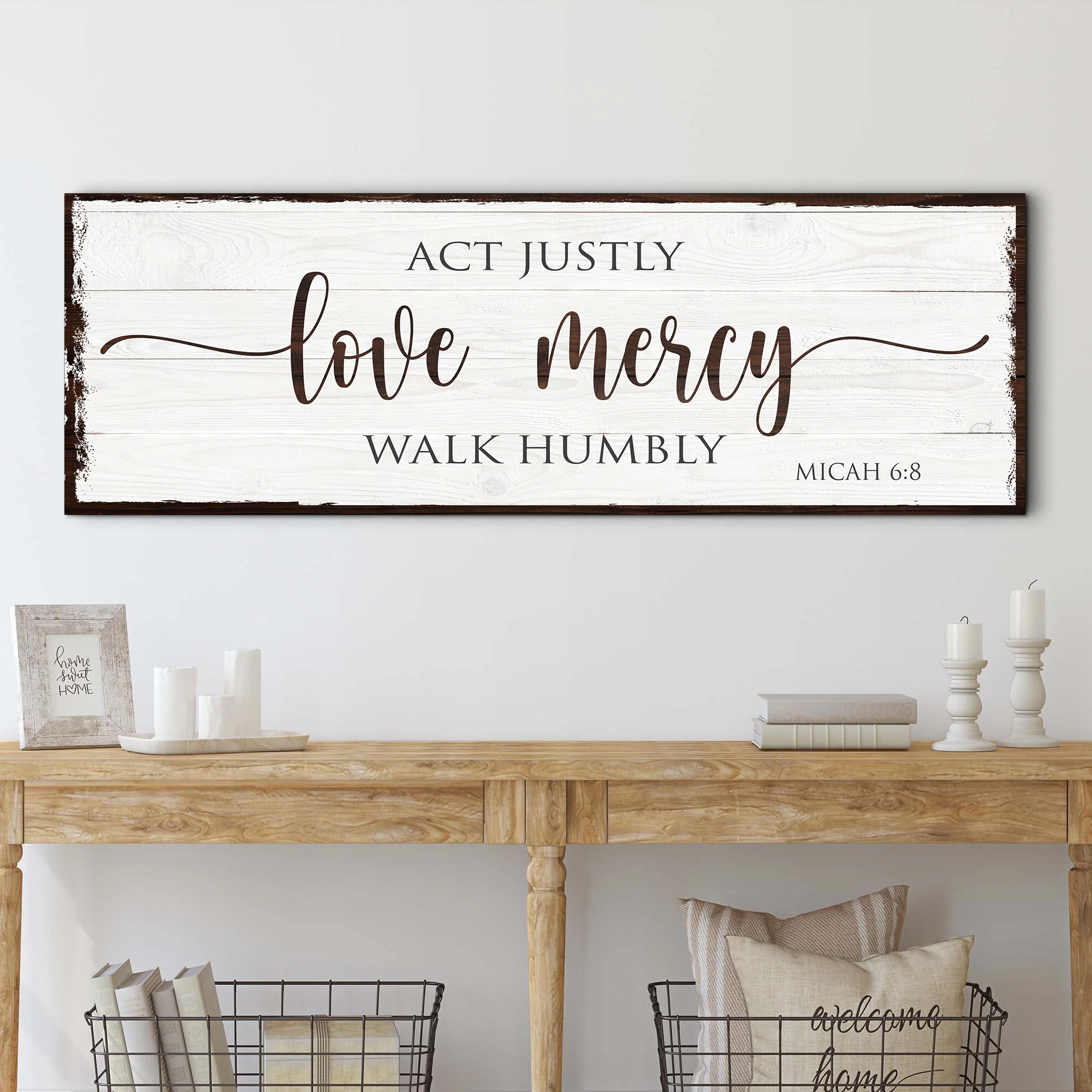 Act Justly Love Mercy Walk Humbly Faith Sign II - Image 2