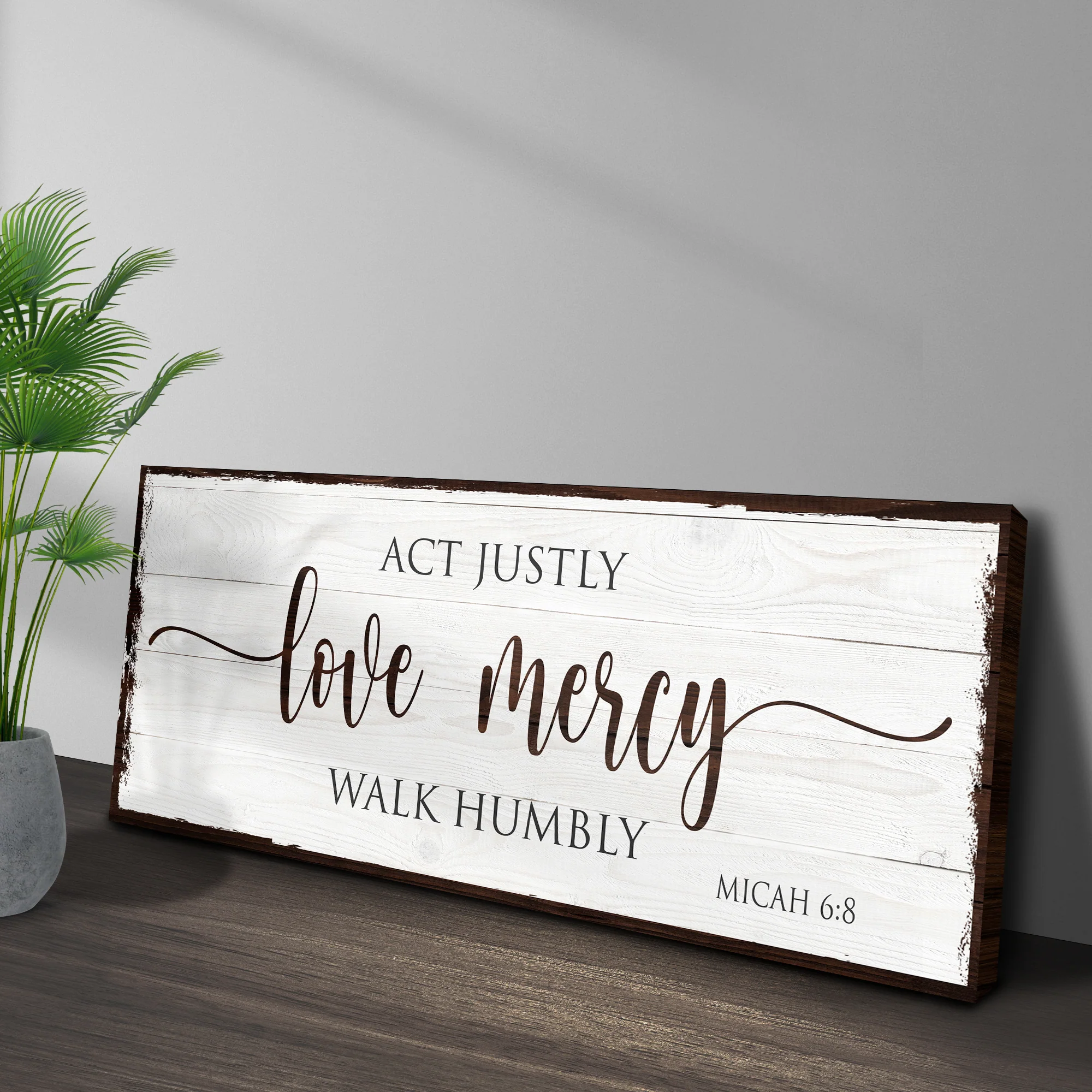 Act Justly Love Mercy Walk Humbly Faith Sign II - Image 3