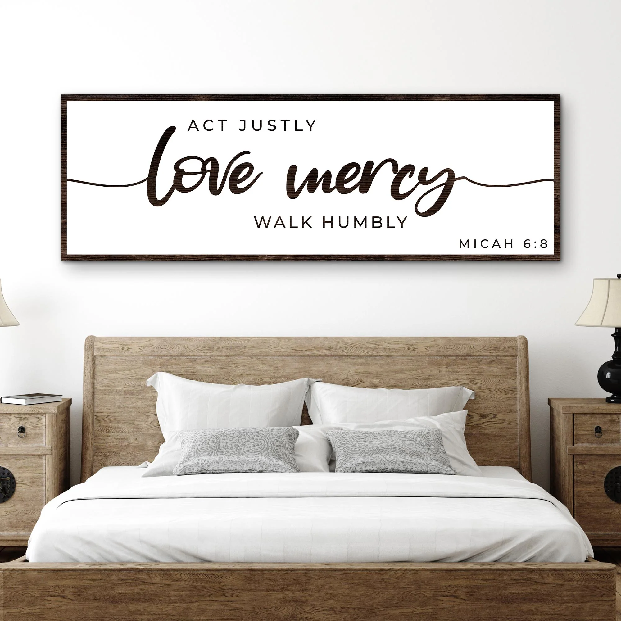 Act Justly Love Mercy Walk Humbly Faith Sign III - Image 3