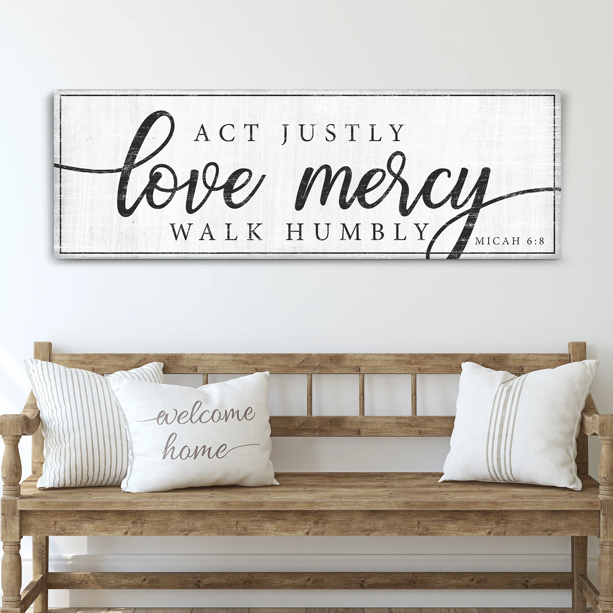 Act Justly Love Mercy Walk Humbly Faith Sign IV - Image 2