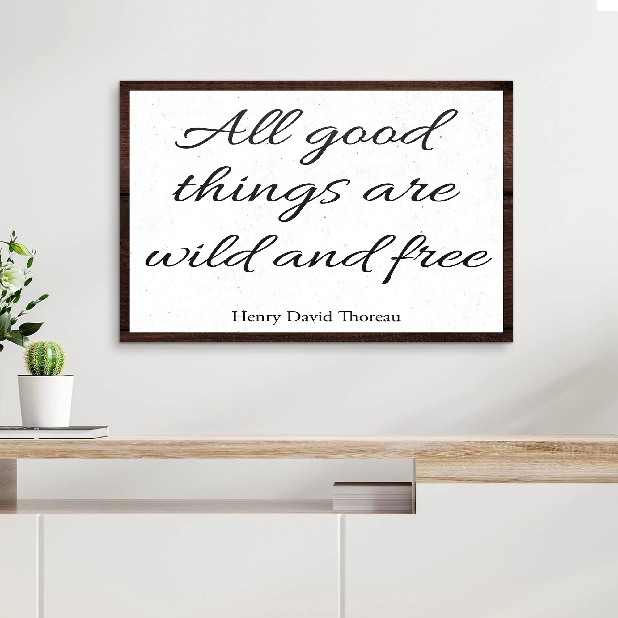 All Good Things Are Wild And Free Inspirational Sign III - Image 2