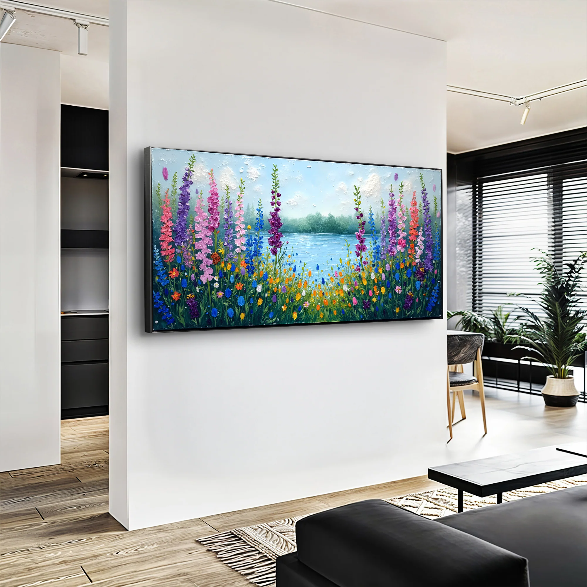Alphine Meadow Impasto Wall Art - Image 2