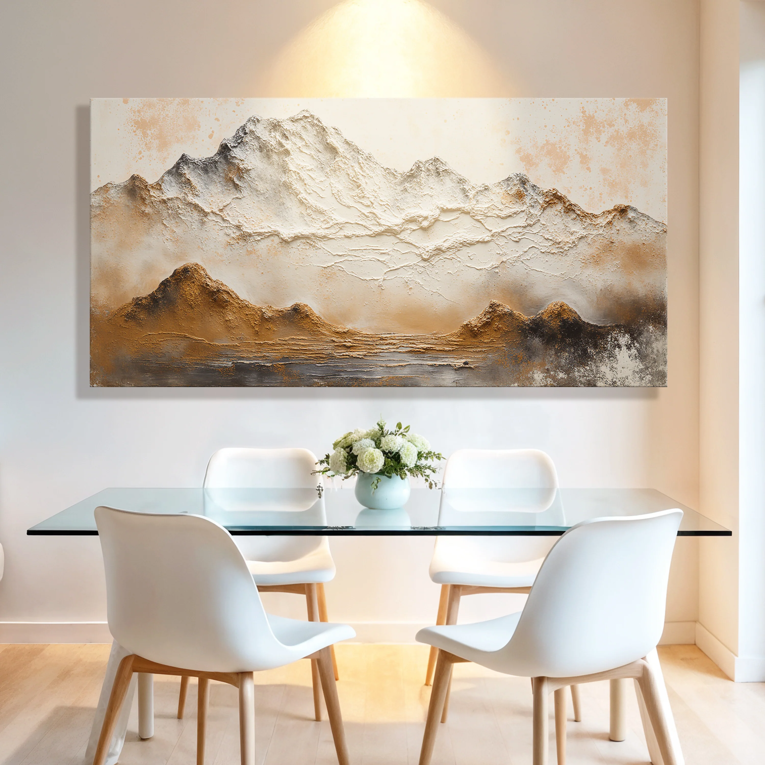 Amber Horizons Mountain Wall Art - Image 3