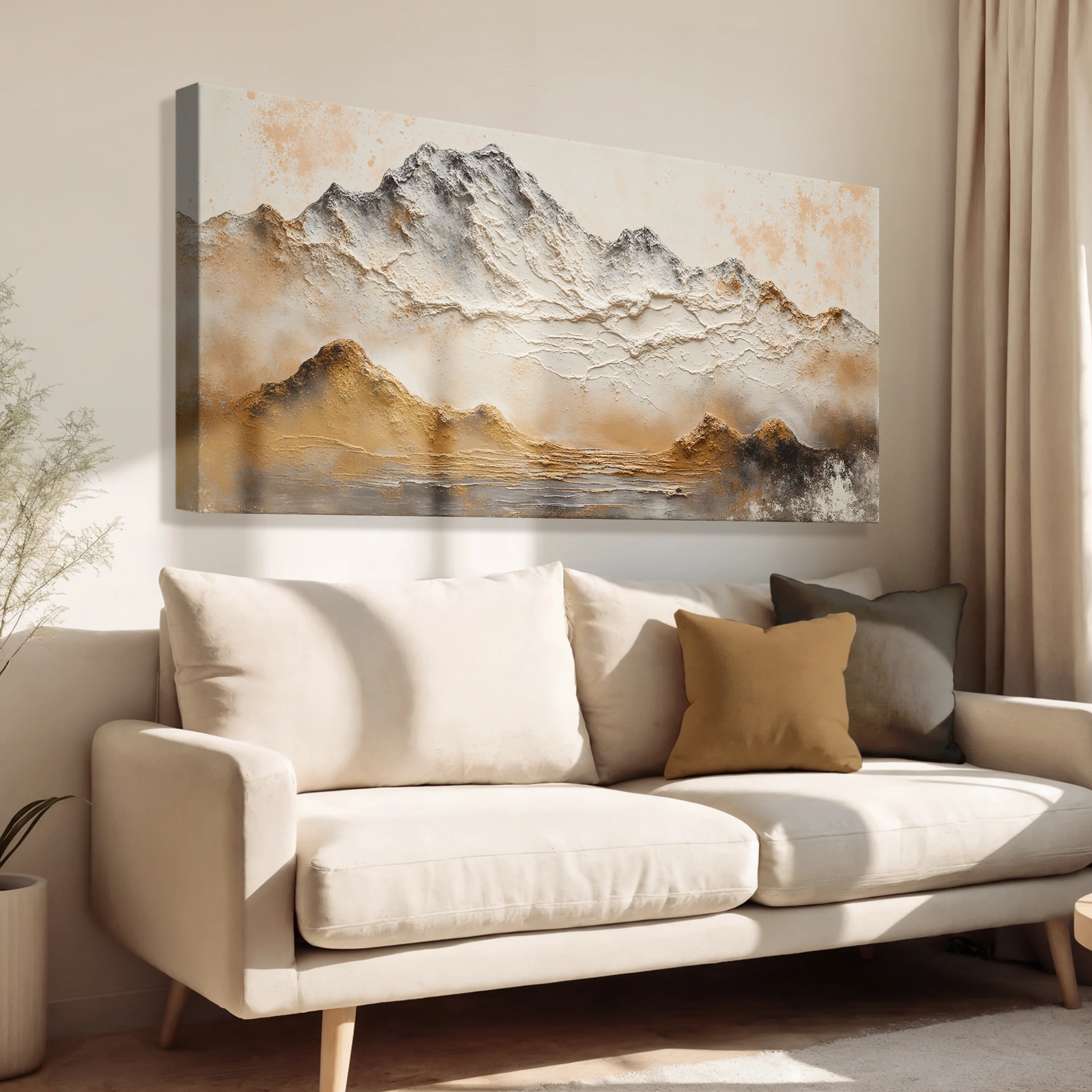 Amber Horizons Mountain Wall Art - Image 4