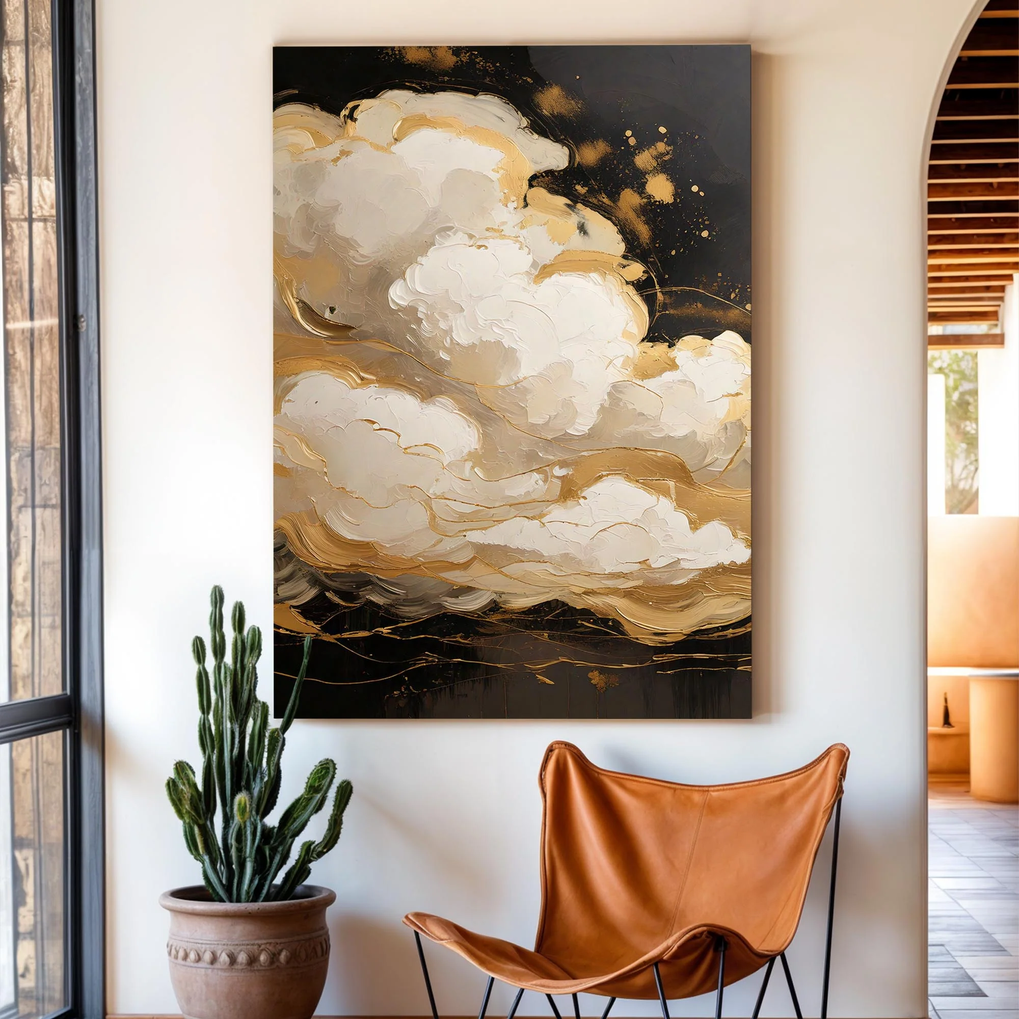 Auric Cloud Abstract Wall Art - Image 2