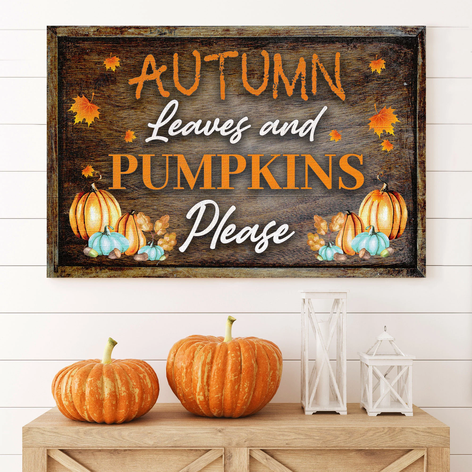 Autumn Leaves And Pumpkins Please Sign - Image 2