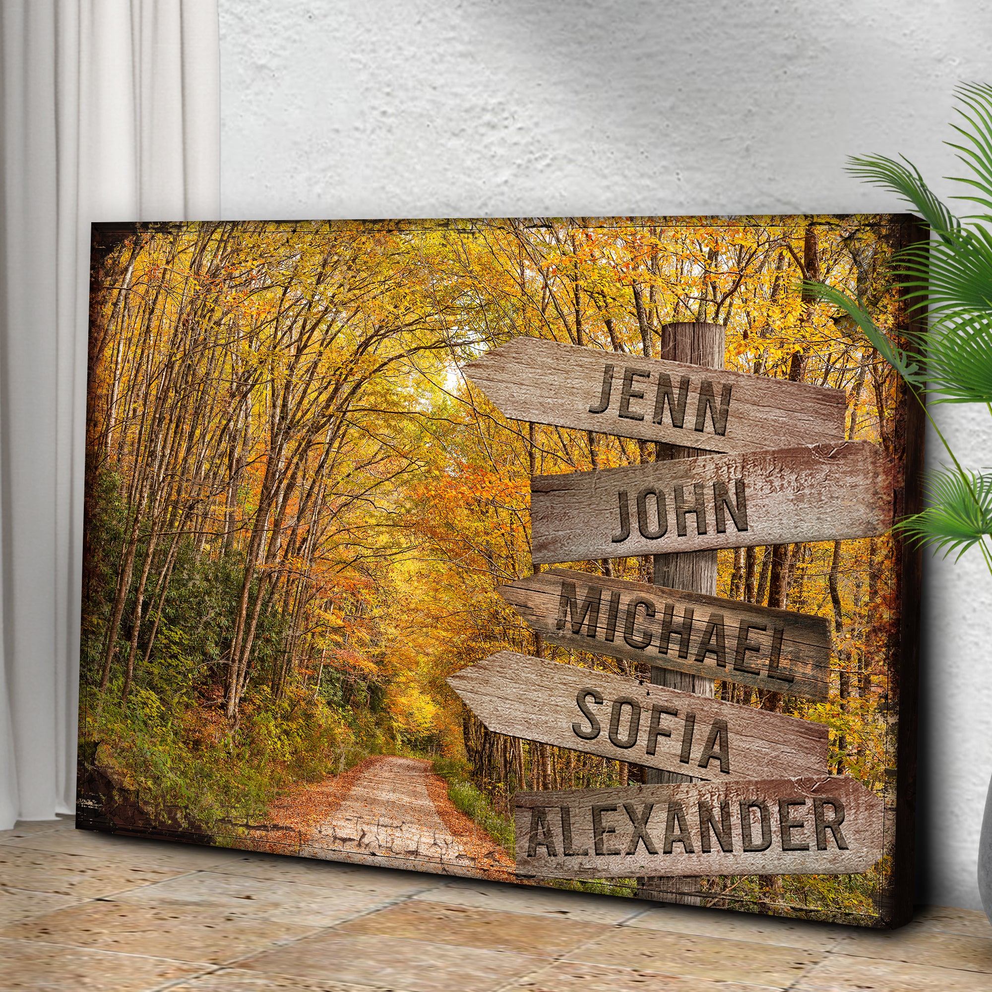 Autumn Road Family Name Sign - Image 2