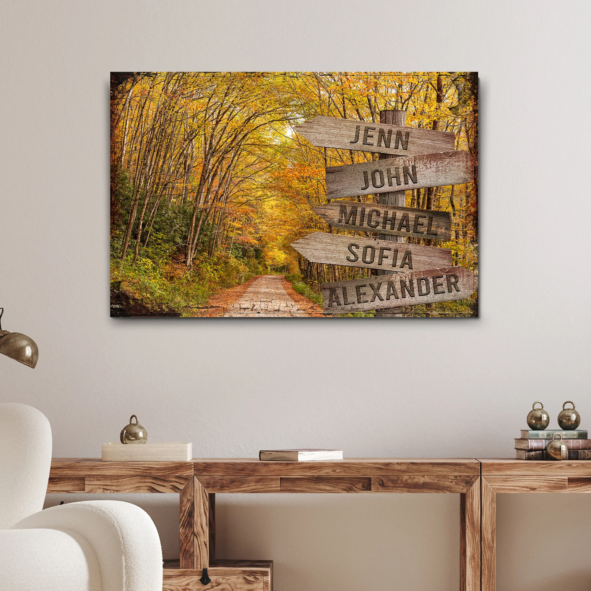 Autumn Road Family Name Sign - Image 3