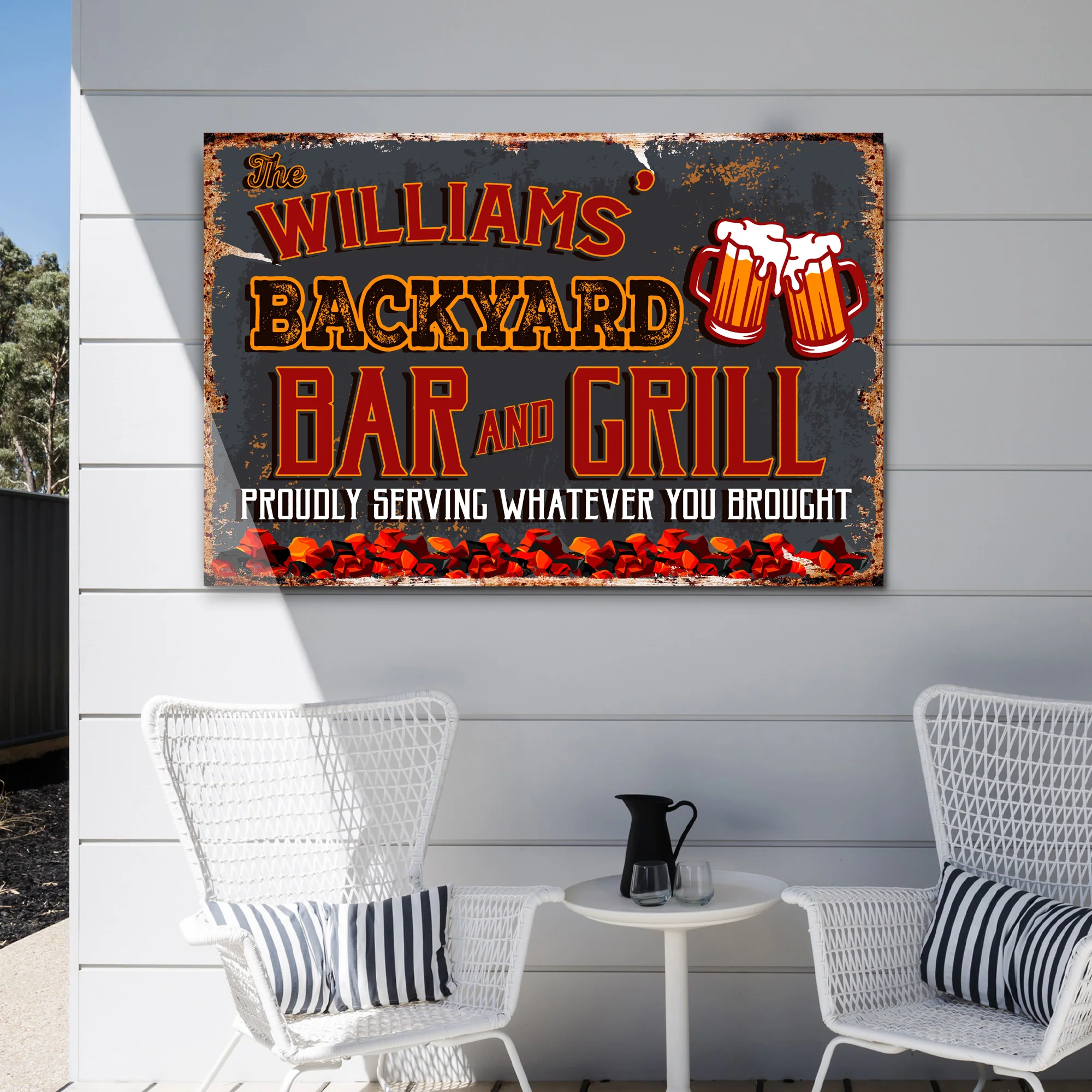 Backyard Bar And Grill Sign VII - Image 3