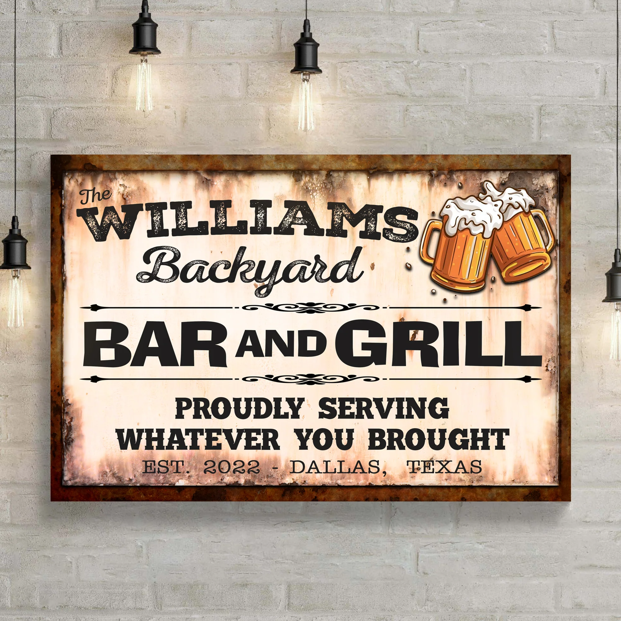 Backyard Bar & Grill Sign IX - Image 3