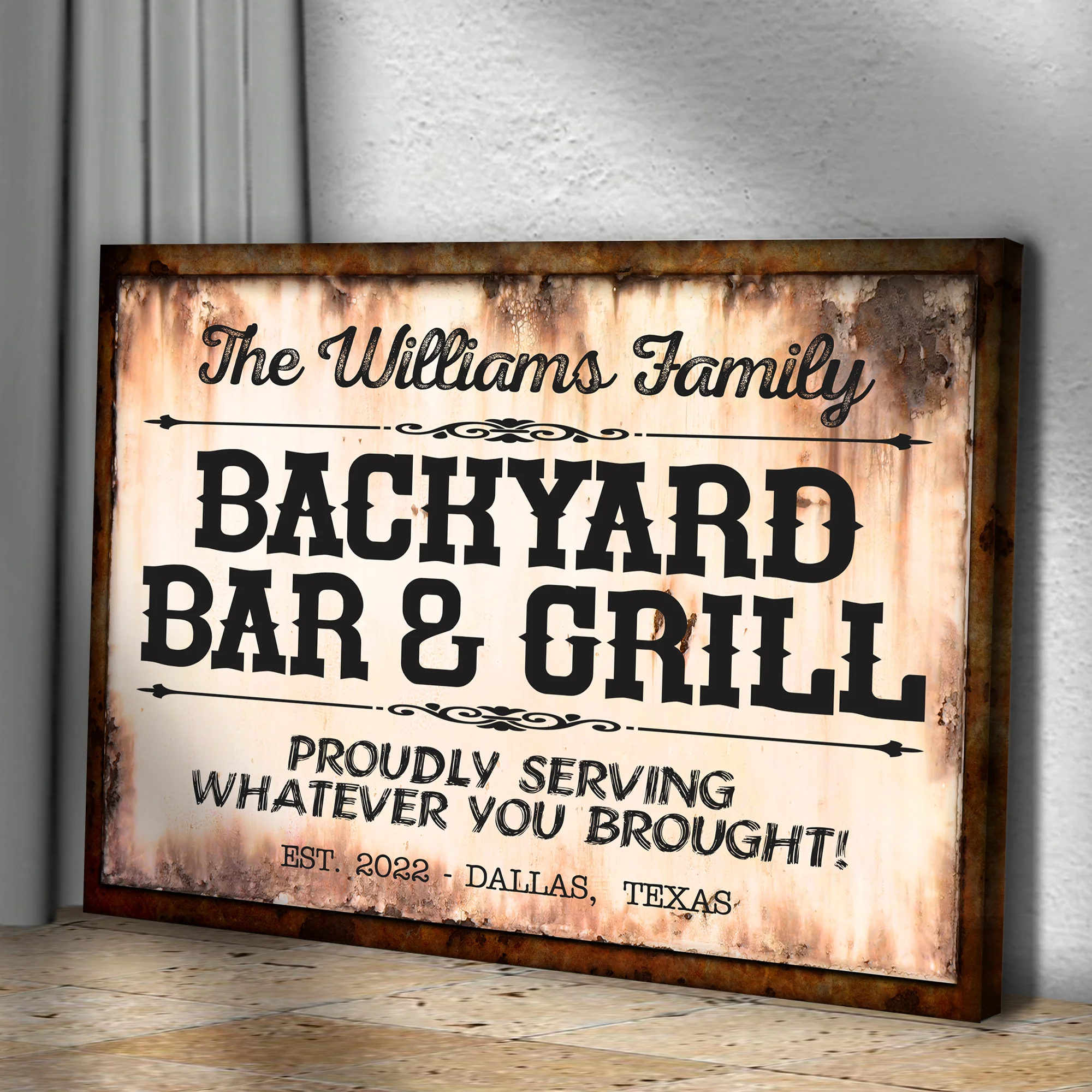 Backyard Bar & Grill Sign X - Image 2