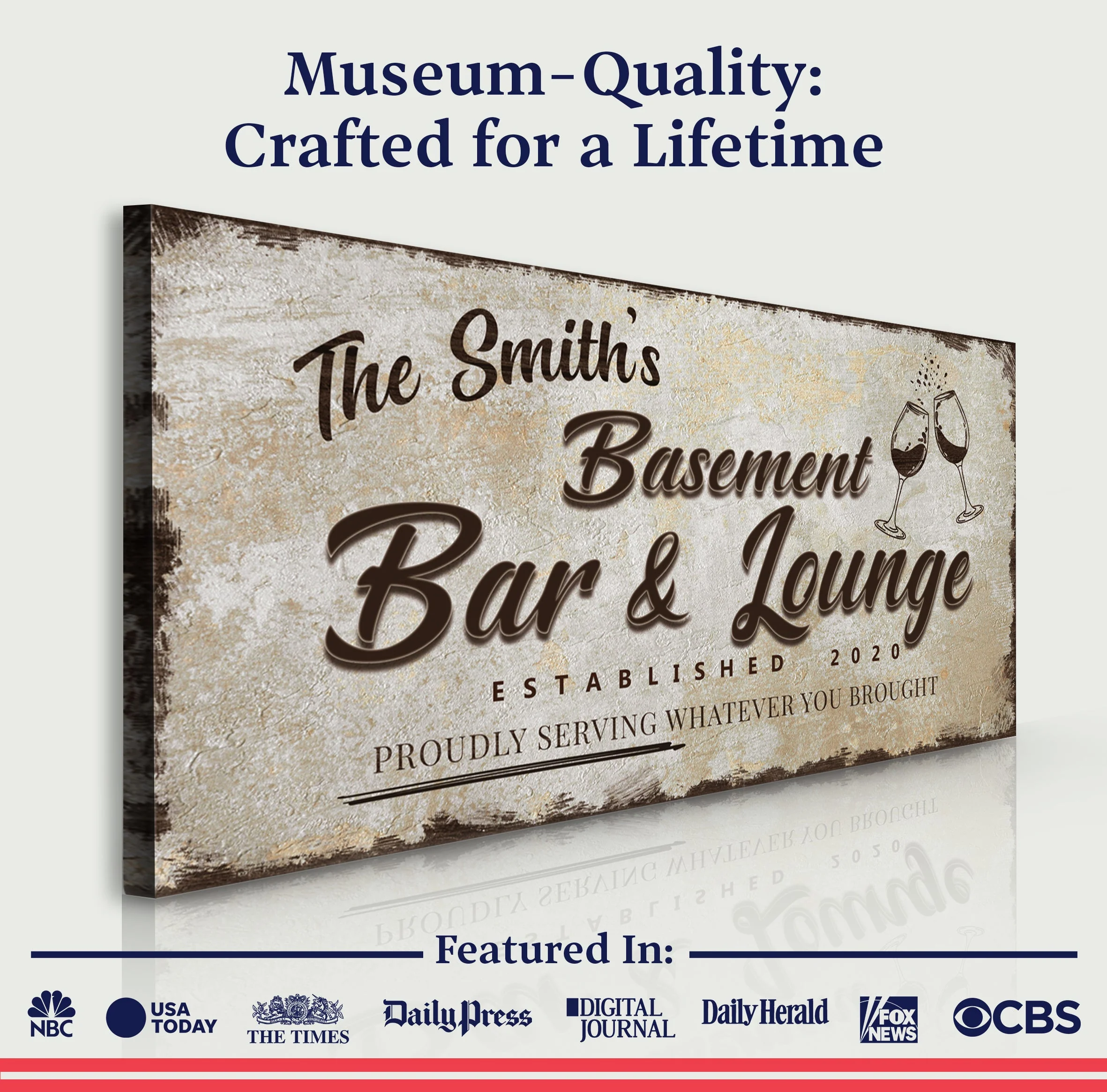 Personalized Basement Bar Sign: Custom Bar Signs for Home Bar – Perfect Man Cave Wall Decor - Image 3