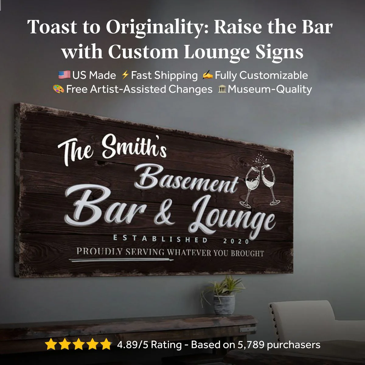 Basement Bar And Lounge Sign X - Image 11