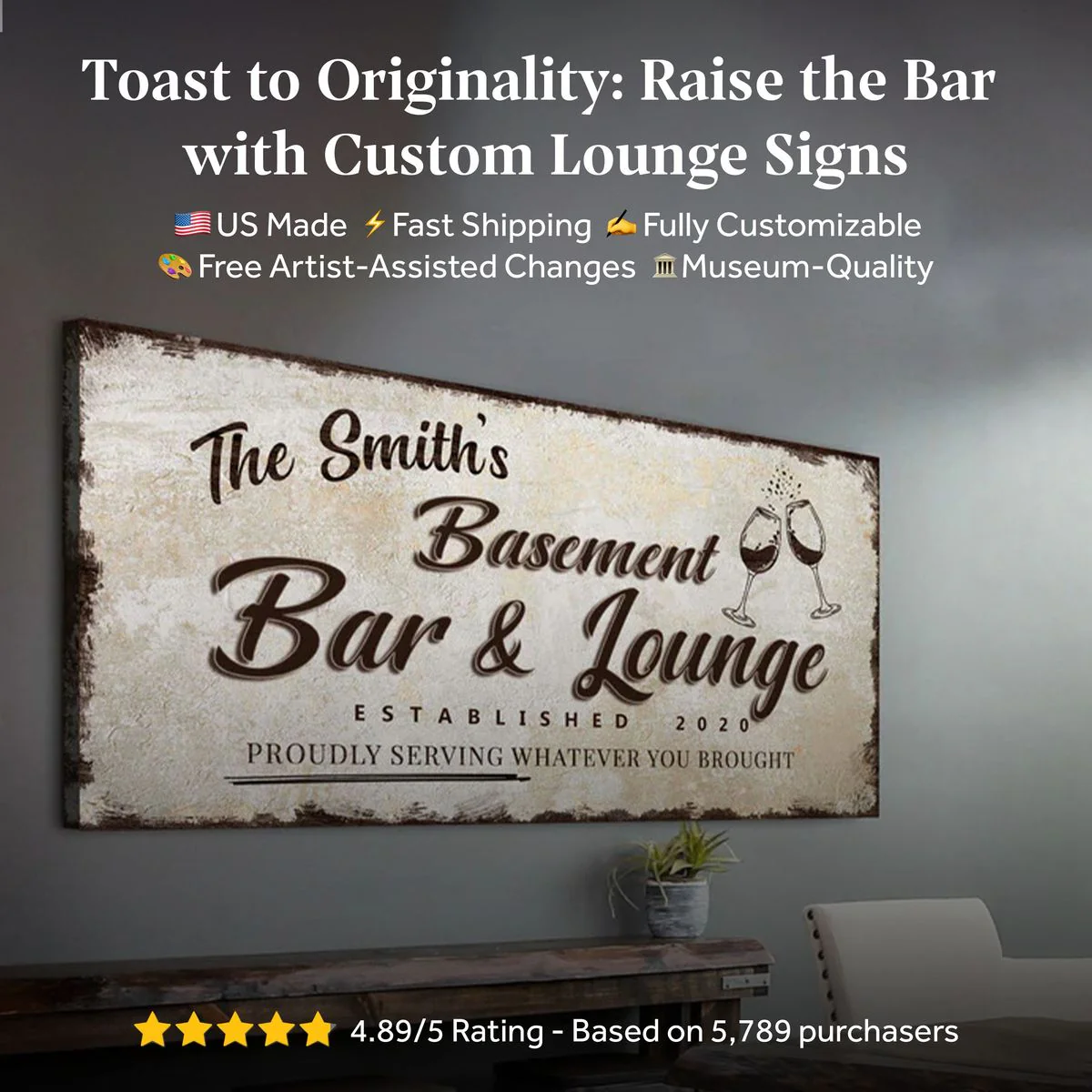 Basement Bar And Lounge Sign X - Image 12