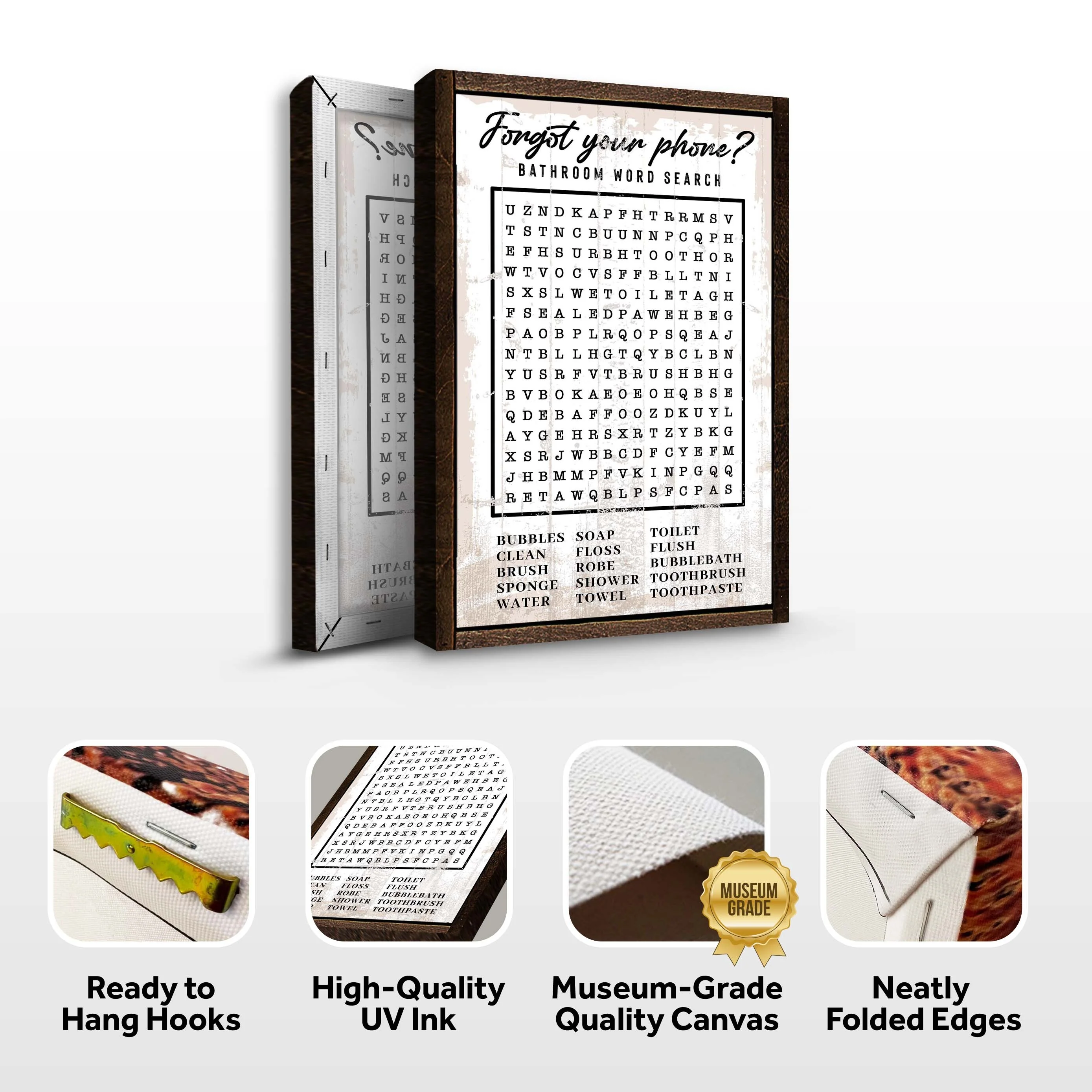 Bathroom Word Search Sign - Image 4