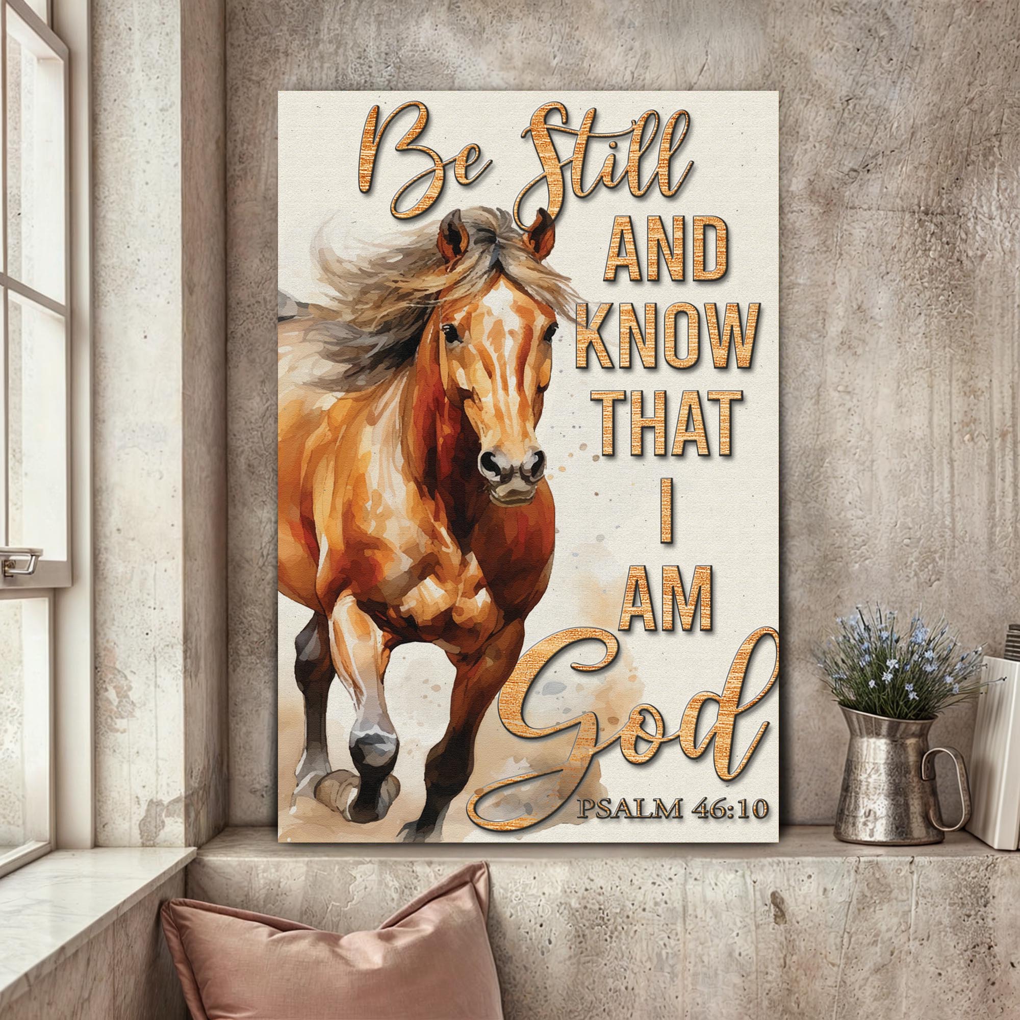 Be Still And Know That I Am God Faith Sign V - Image 2