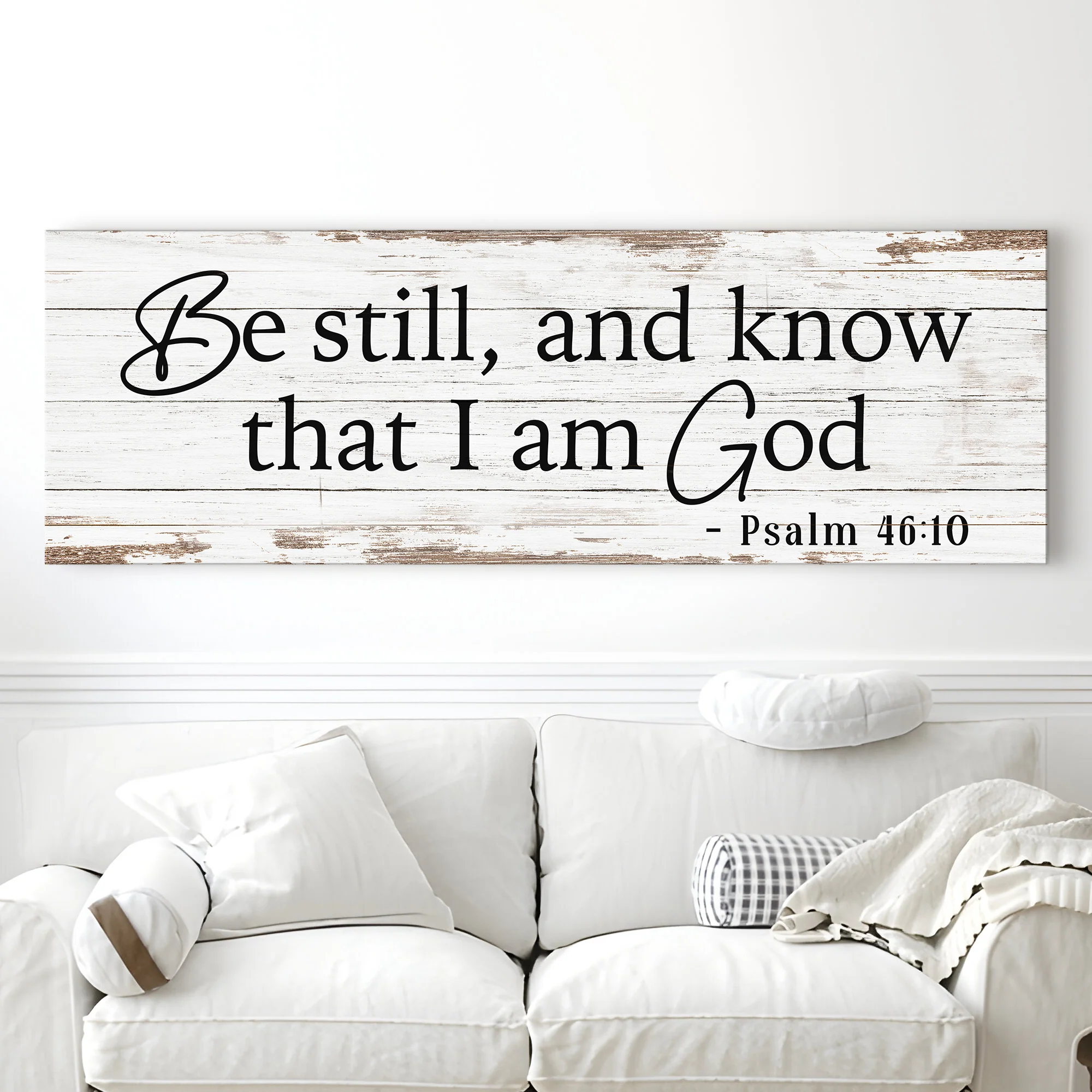 Be Still And Know That I Am God Psalm 46:10 Faith Sign - Image 2