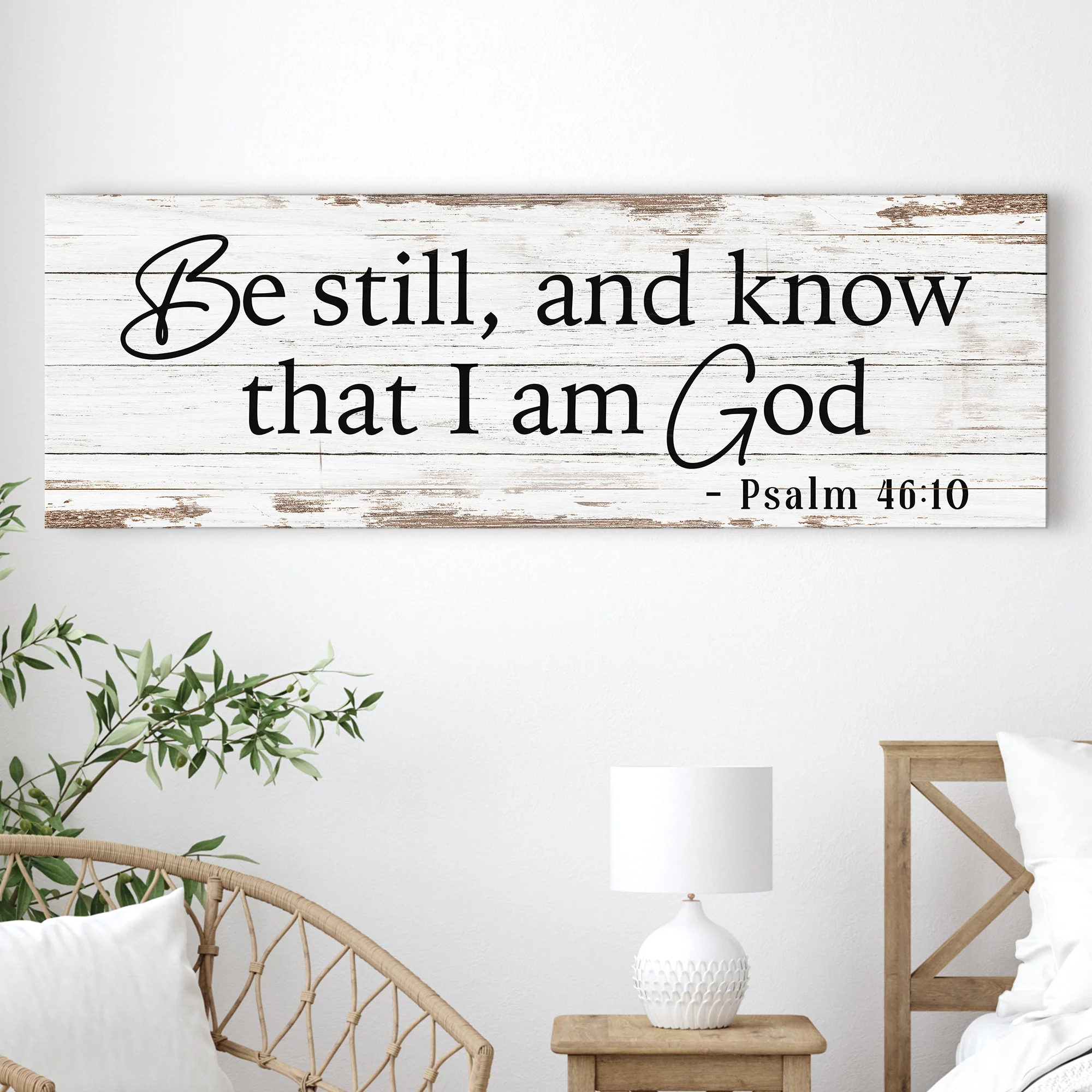 Be Still And Know That I Am God Psalm 46:10 Faith Sign - Image 3