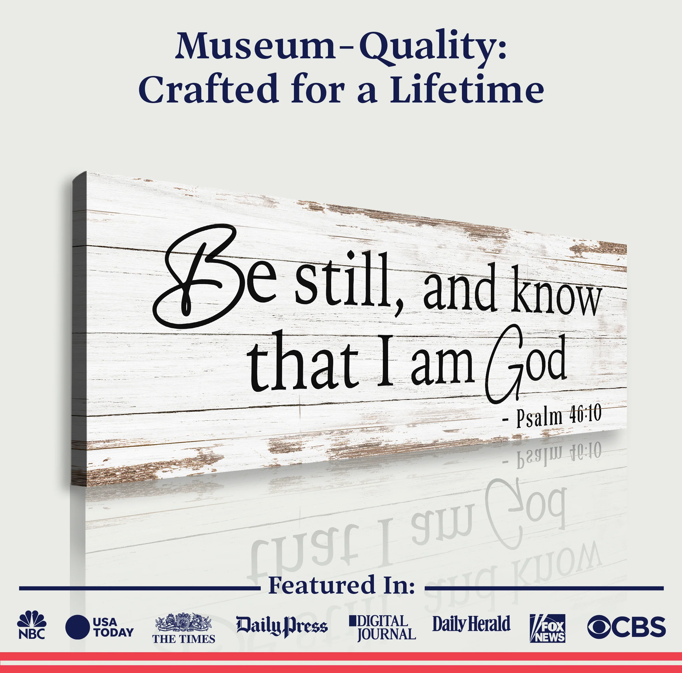 Be Still And Know That I Am God Psalm 46:10 Faith Sign - Image 4