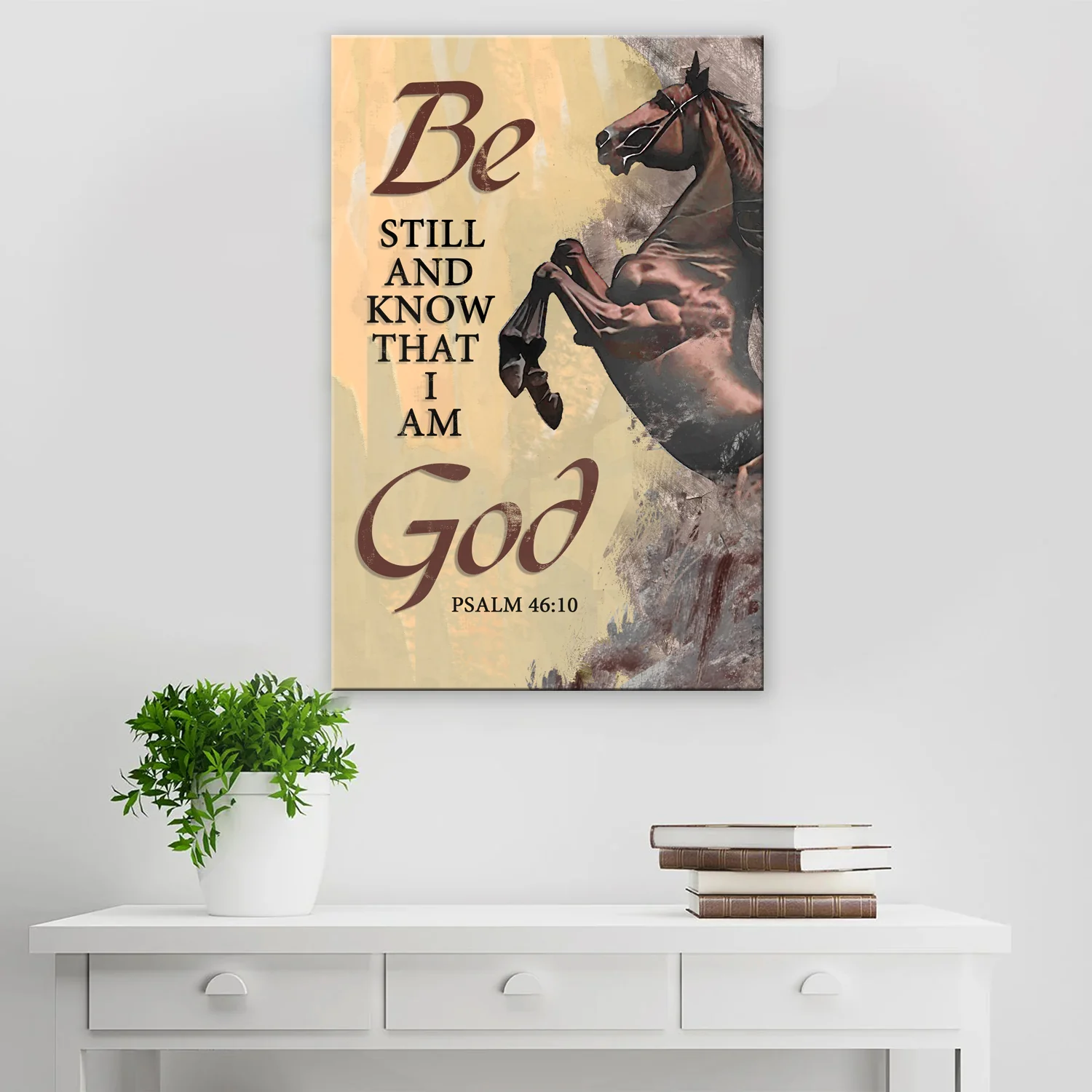 Be Still And Know That I Am God Psalm 46:10 Faith Sign V - Image 3