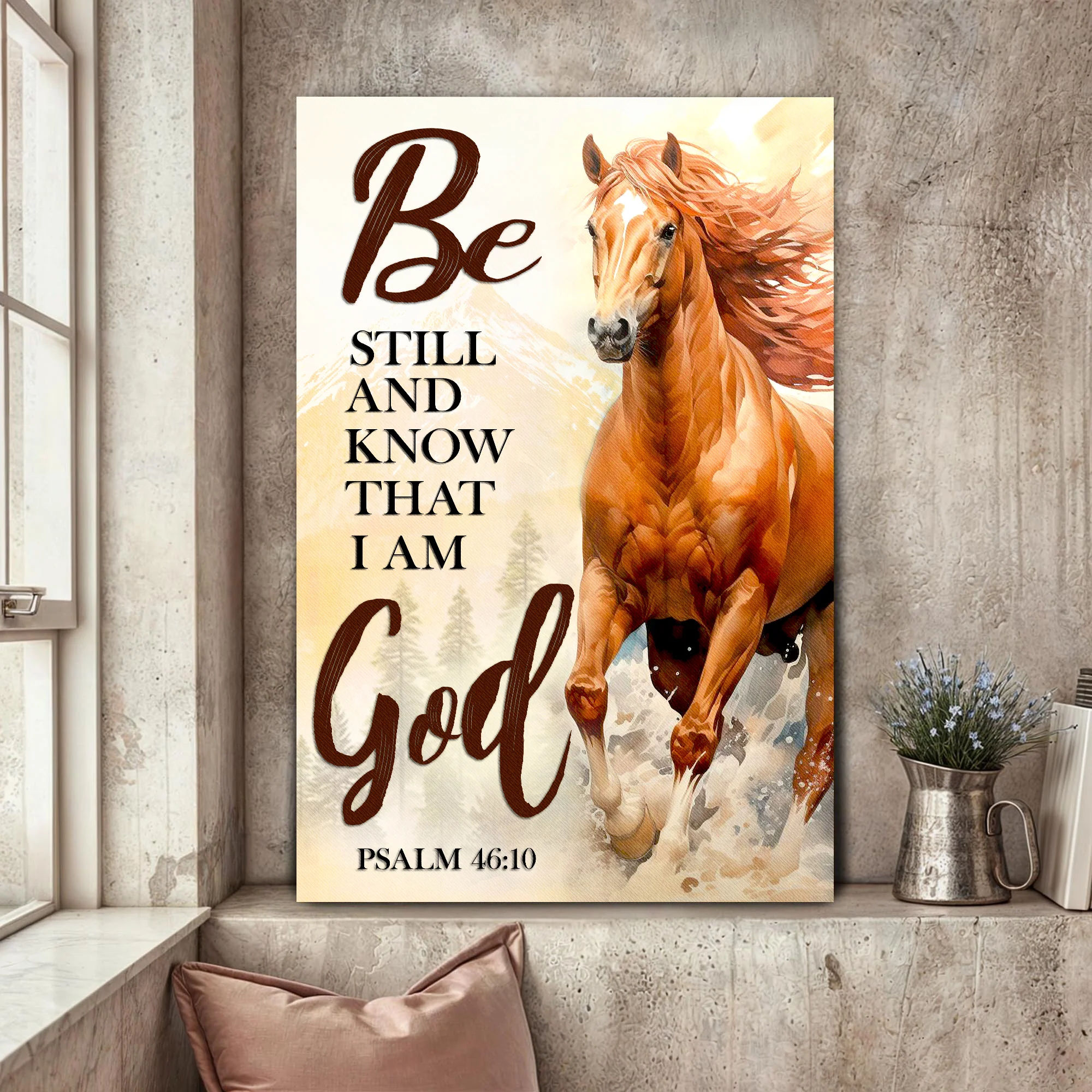 Be Still And Know That I Am God Psalm 46:10 Faith Sign VI - Image 2
