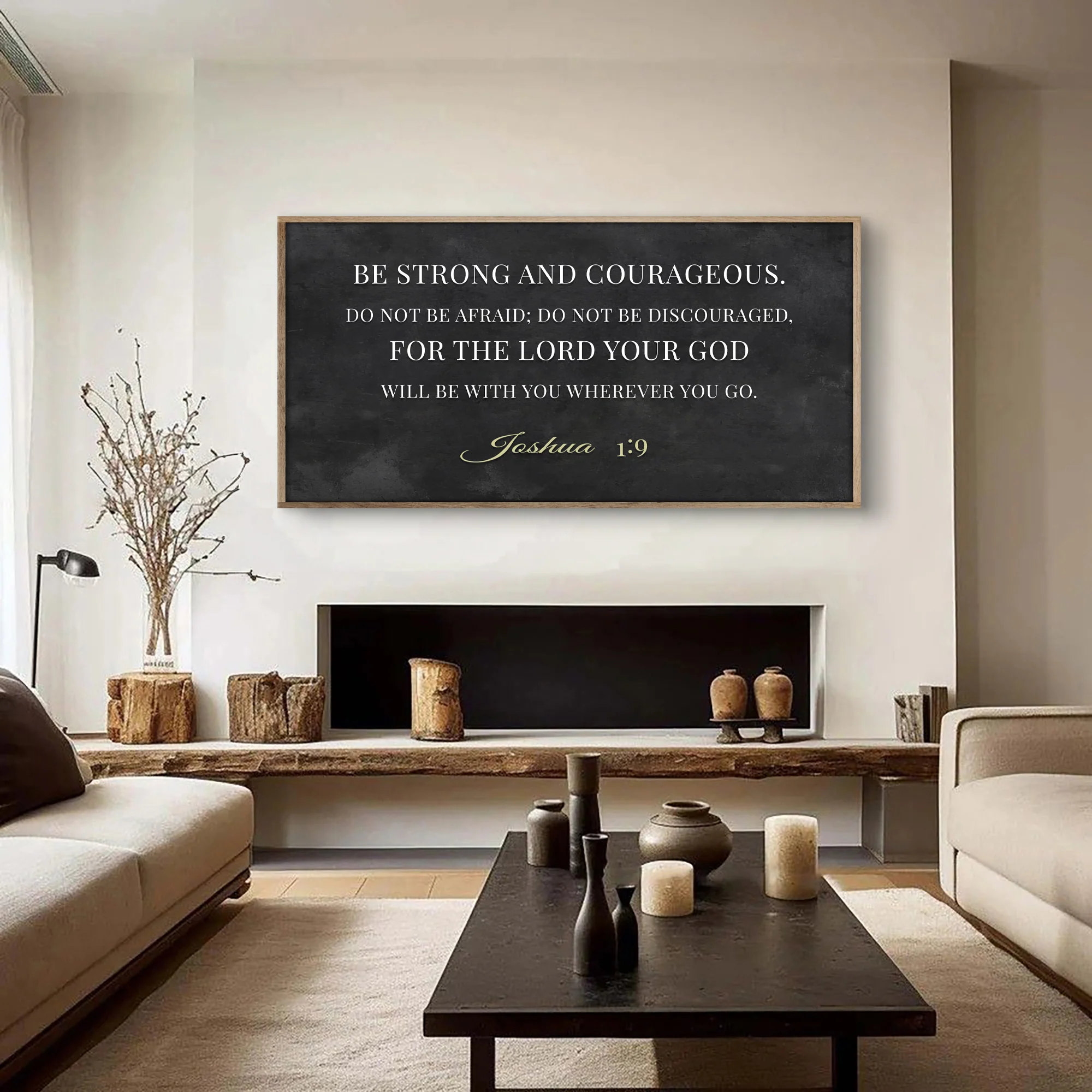 Be Strong and Courageous - Joshua 1:9 Faith Sign III - Image 2