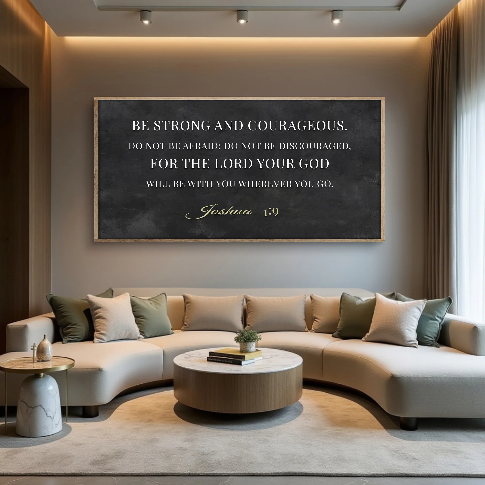 Be Strong and Courageous - Joshua 1:9 Faith Sign III - Image 4
