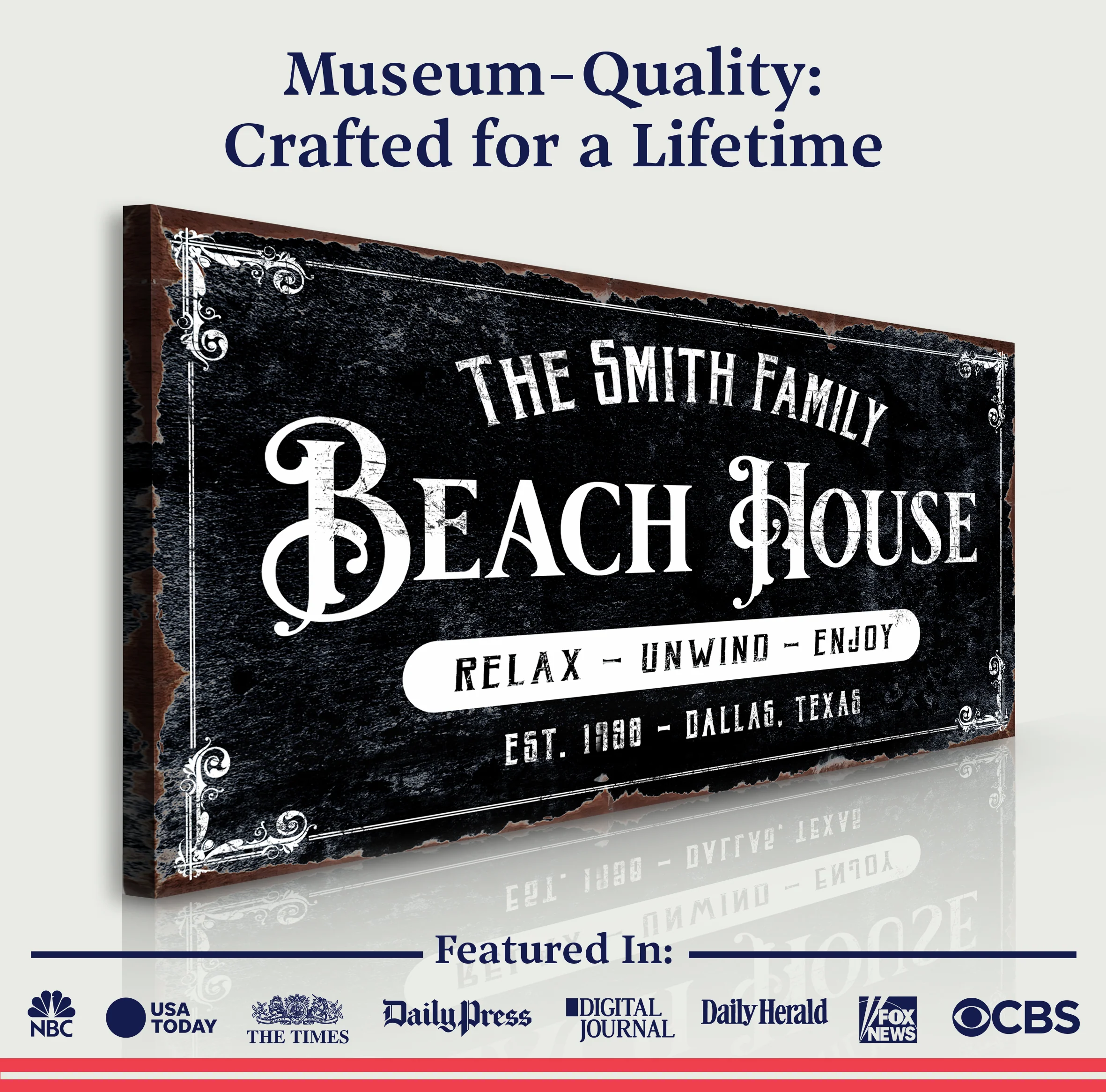 Beach House Personalized Sign III - Image 5