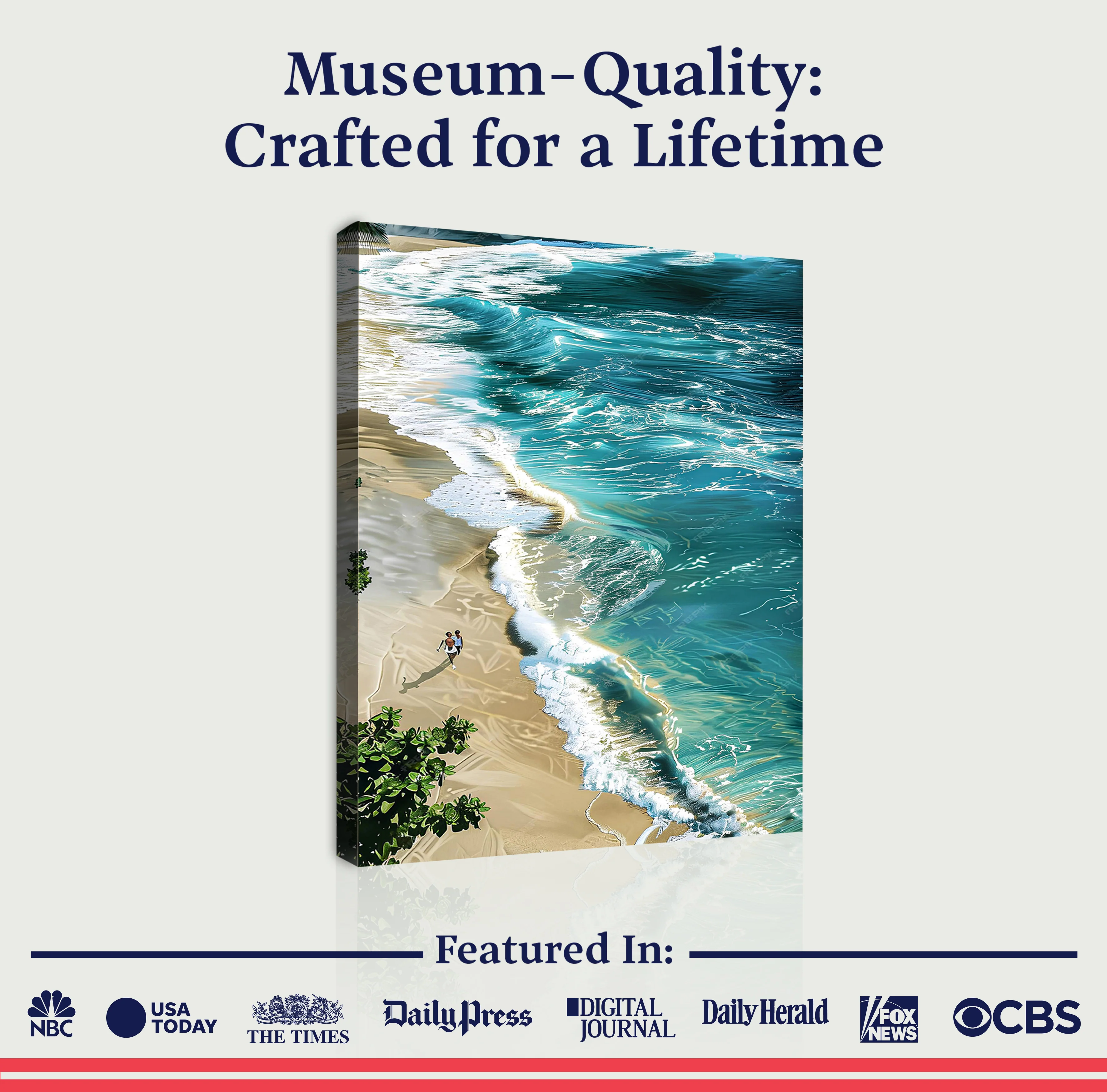 Beachfront Painting Coastal Wall Art II - Image 6