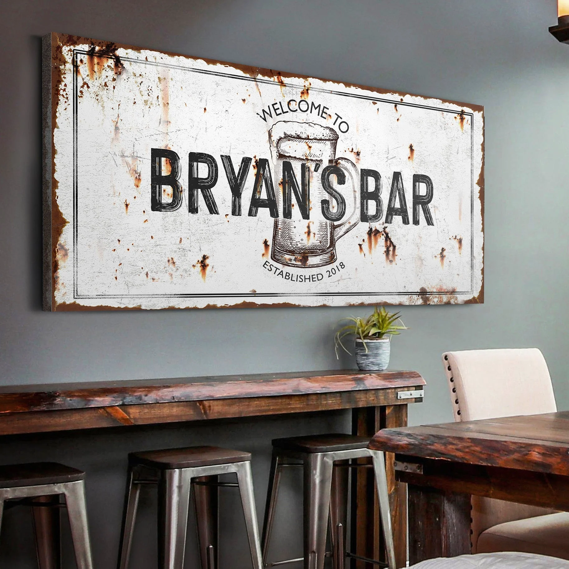 Beer Barrel Bar Sign - Image 10