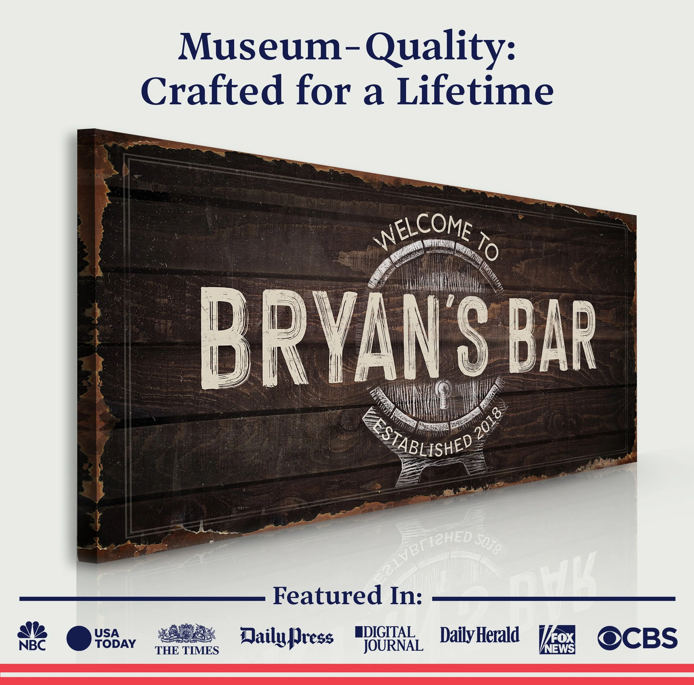Beer Barrel Bar Sign - Image 4