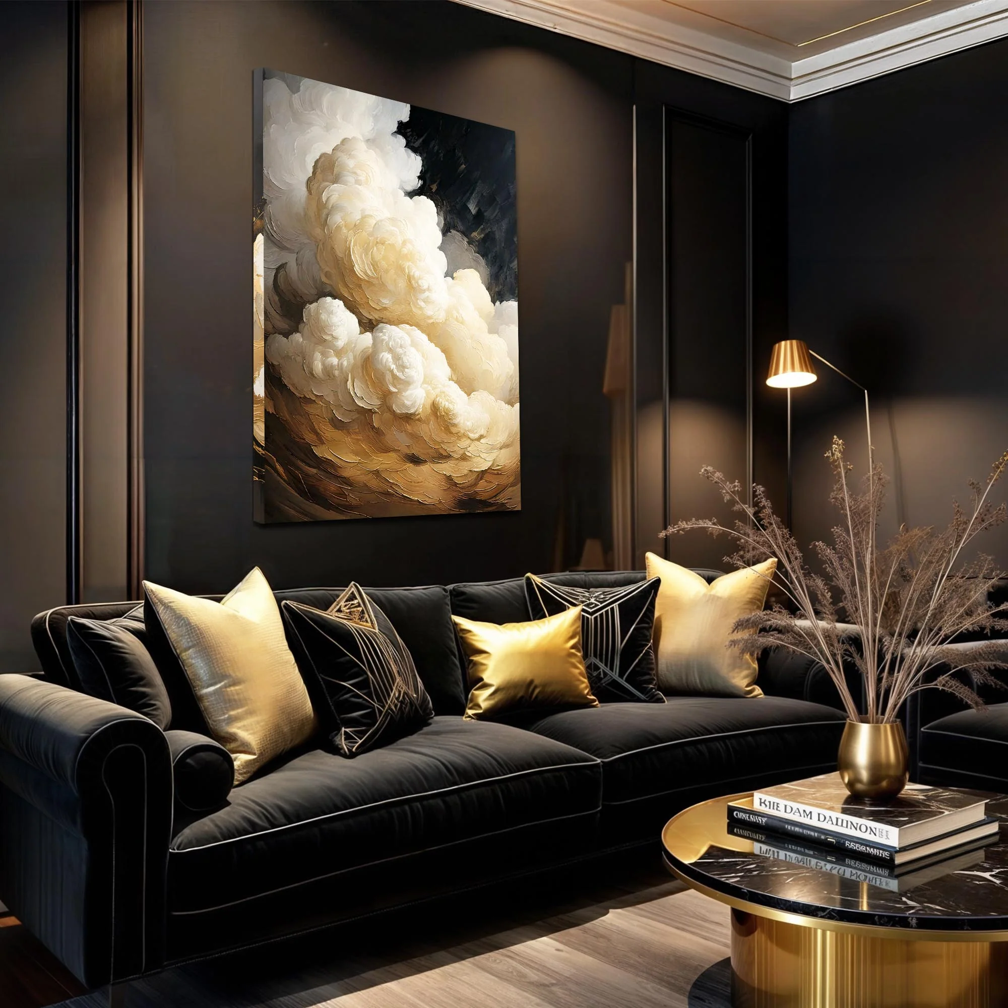 Beige Cloud Abstract Wall Art - Image 3