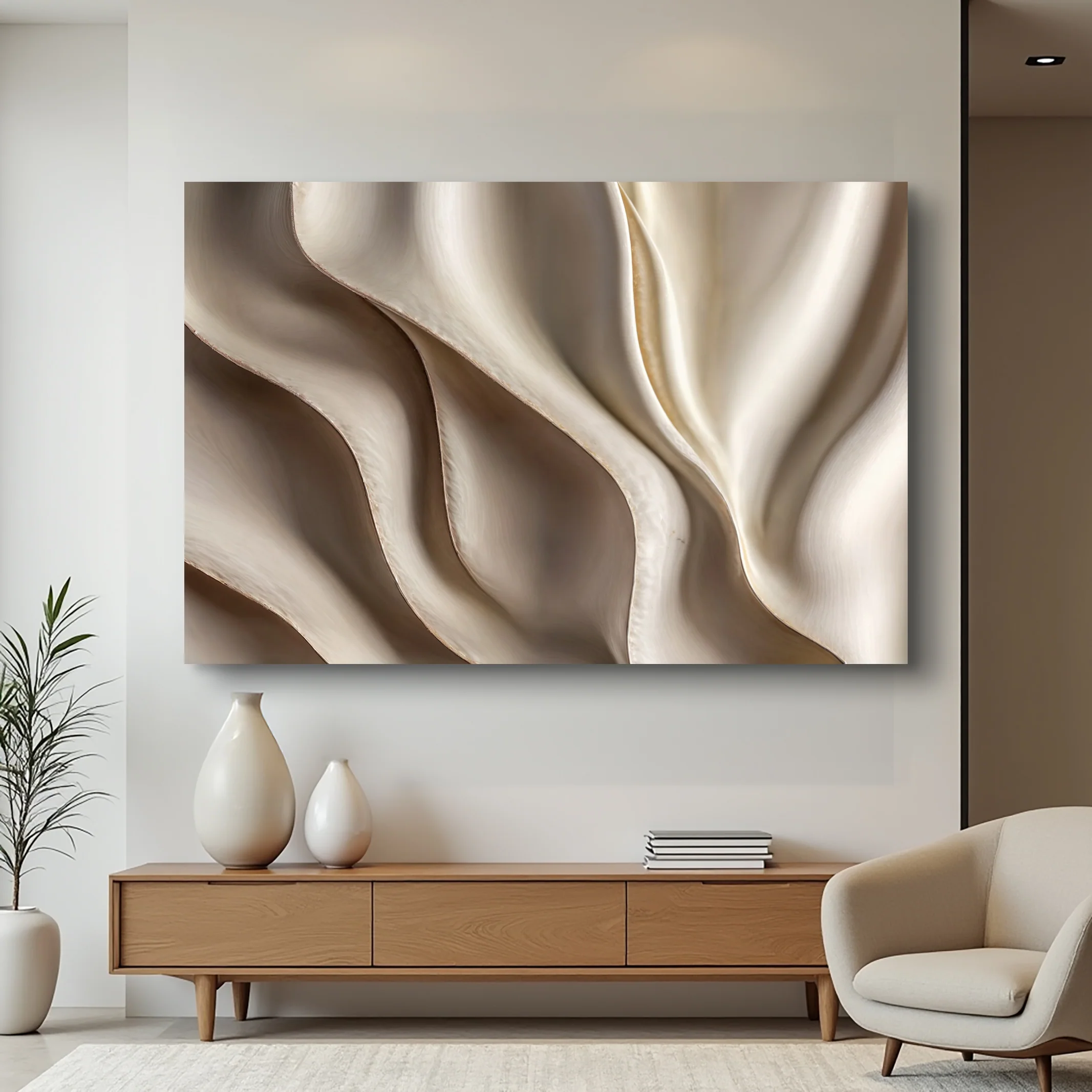Beyond the Surface – 3D Abstract Waves Wall Art - Image 4