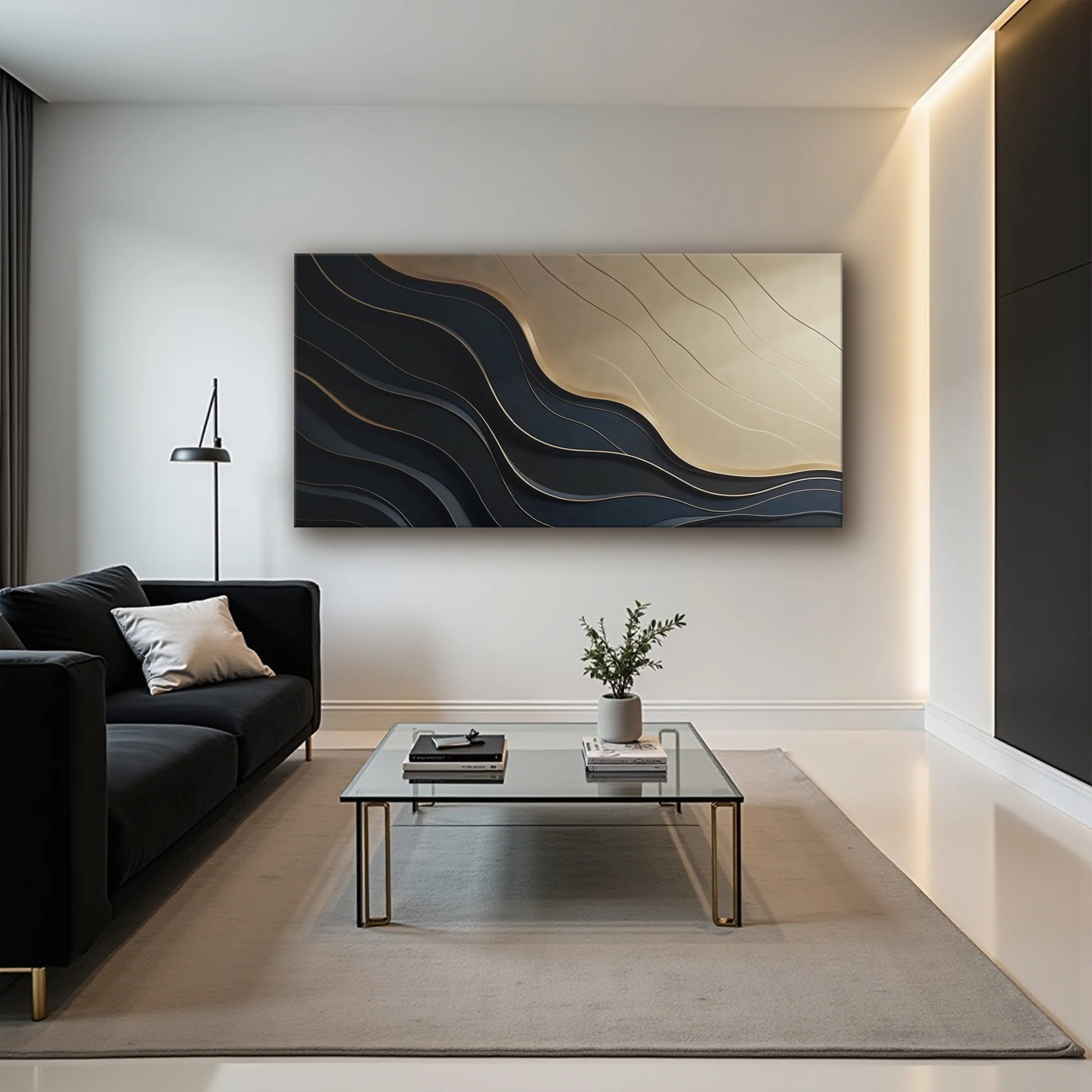 Black And Gold Minimalist Abstract VII - Image 3