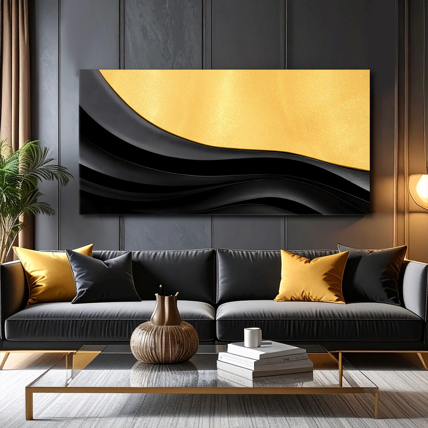 Black And Gold Minimalist Abstract VIII - Image 4