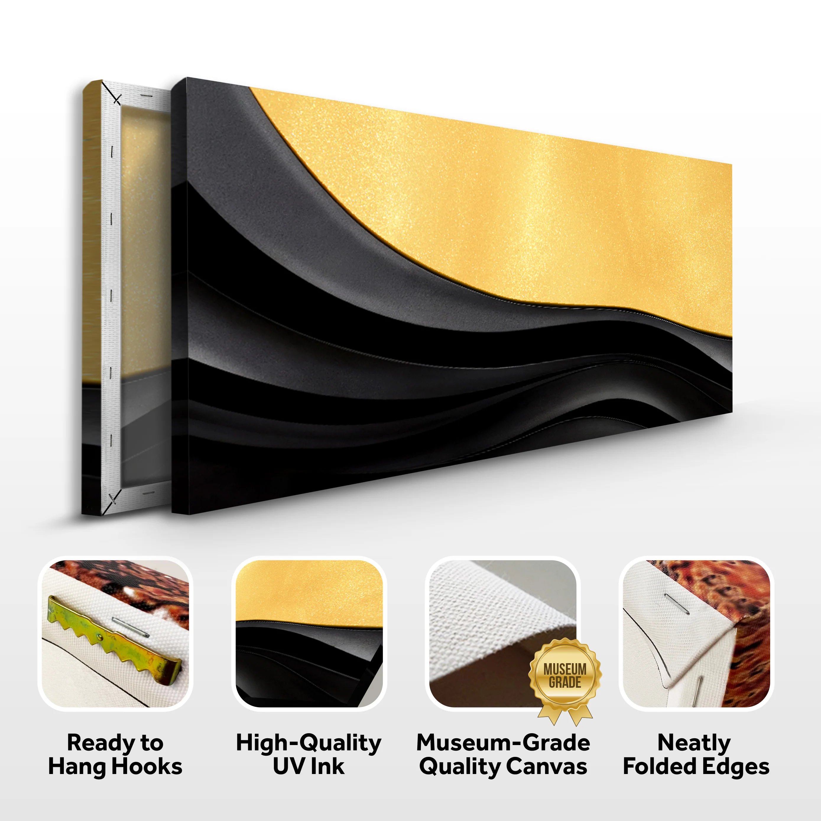 Black And Gold Minimalist Abstract VIII - Image 8