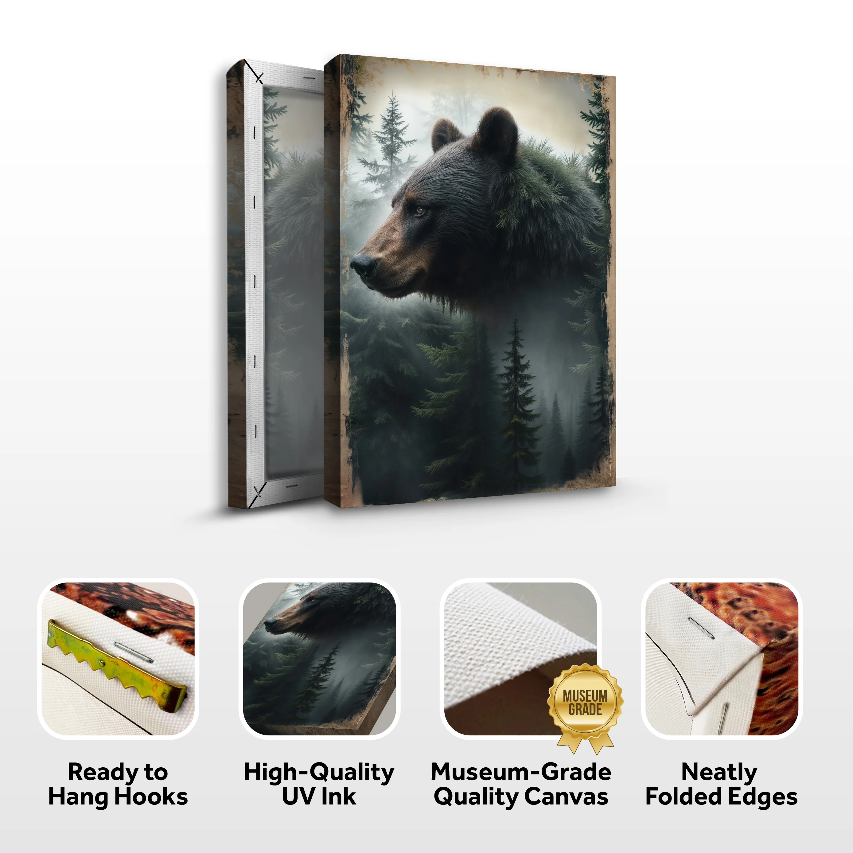 Black Bear Exposure Wall Art - Image 8