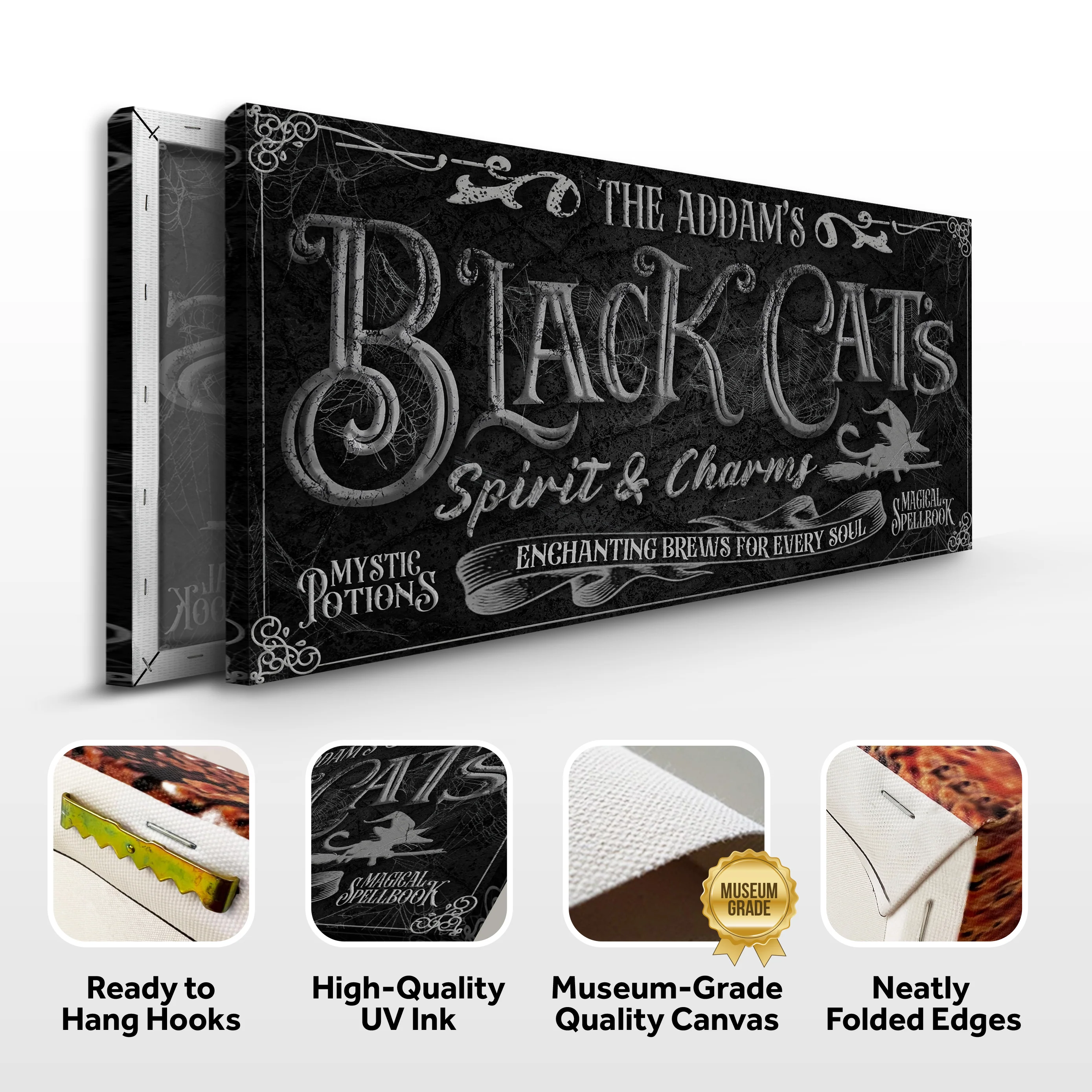 Black Cat’s Spirits & Charms Bar Halloween Sign II - Image 6