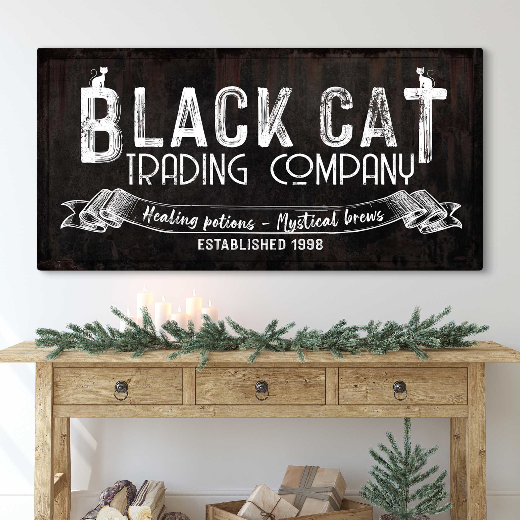 Black Cat Trading Company Sign - Image 6