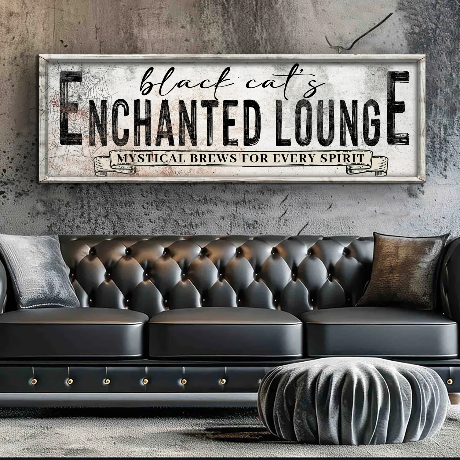 Black Cat's Enchanted Lounge Halloween Sign III - Image 2