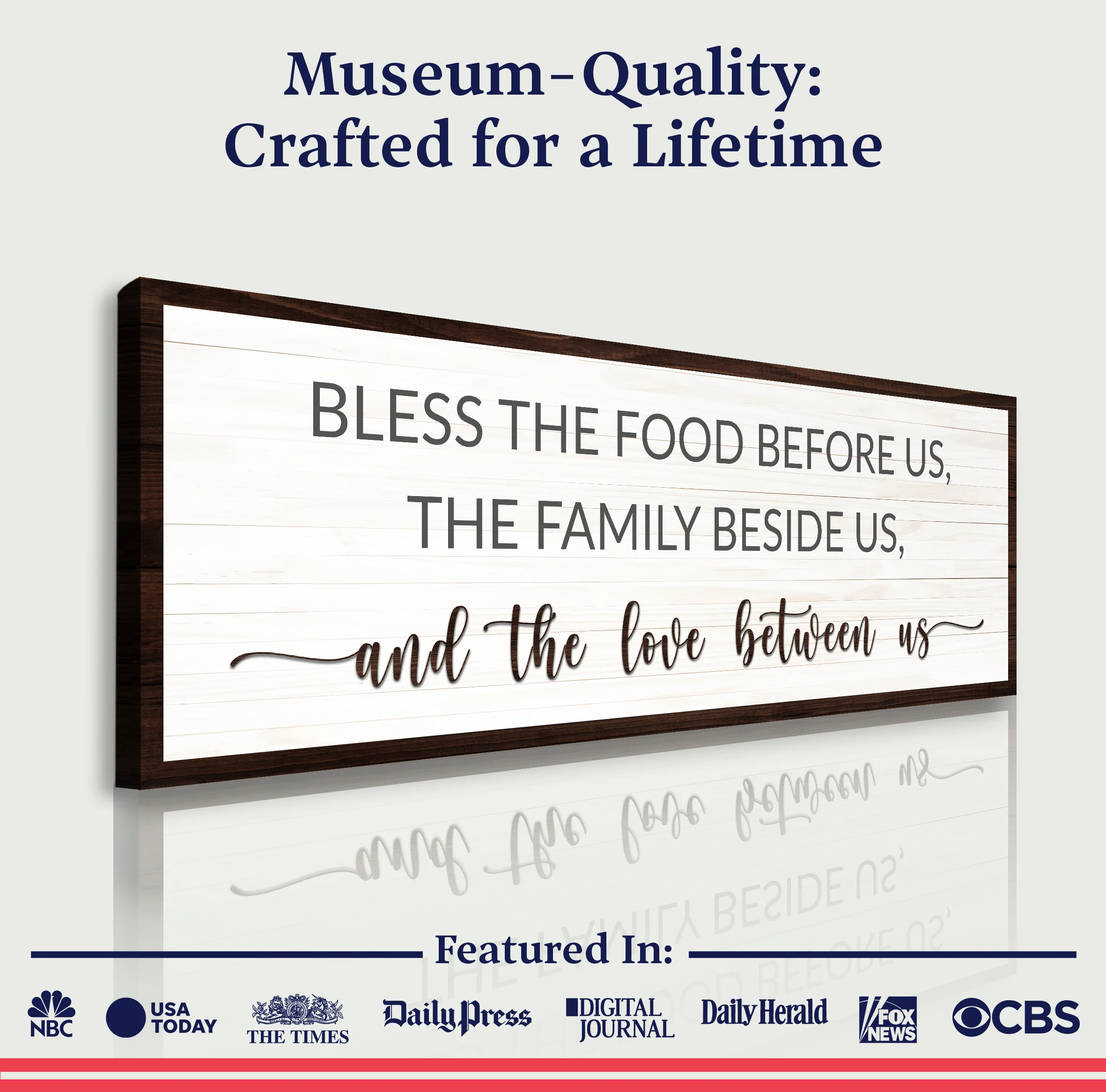 Bless The Food Before Us And The Love Between Us Sign II - Image 3