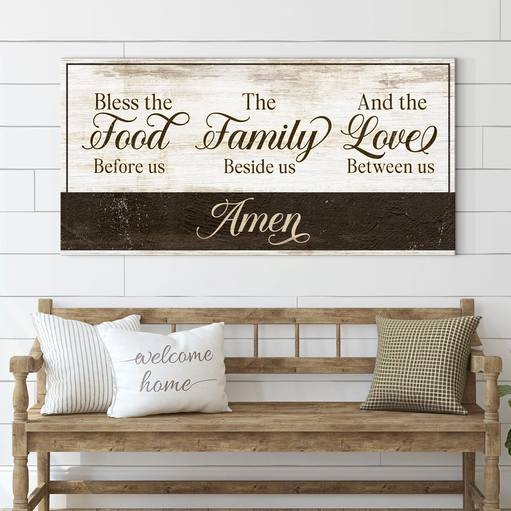 Bless The Food Before Us And The Love Between Us Sign V - Image 3