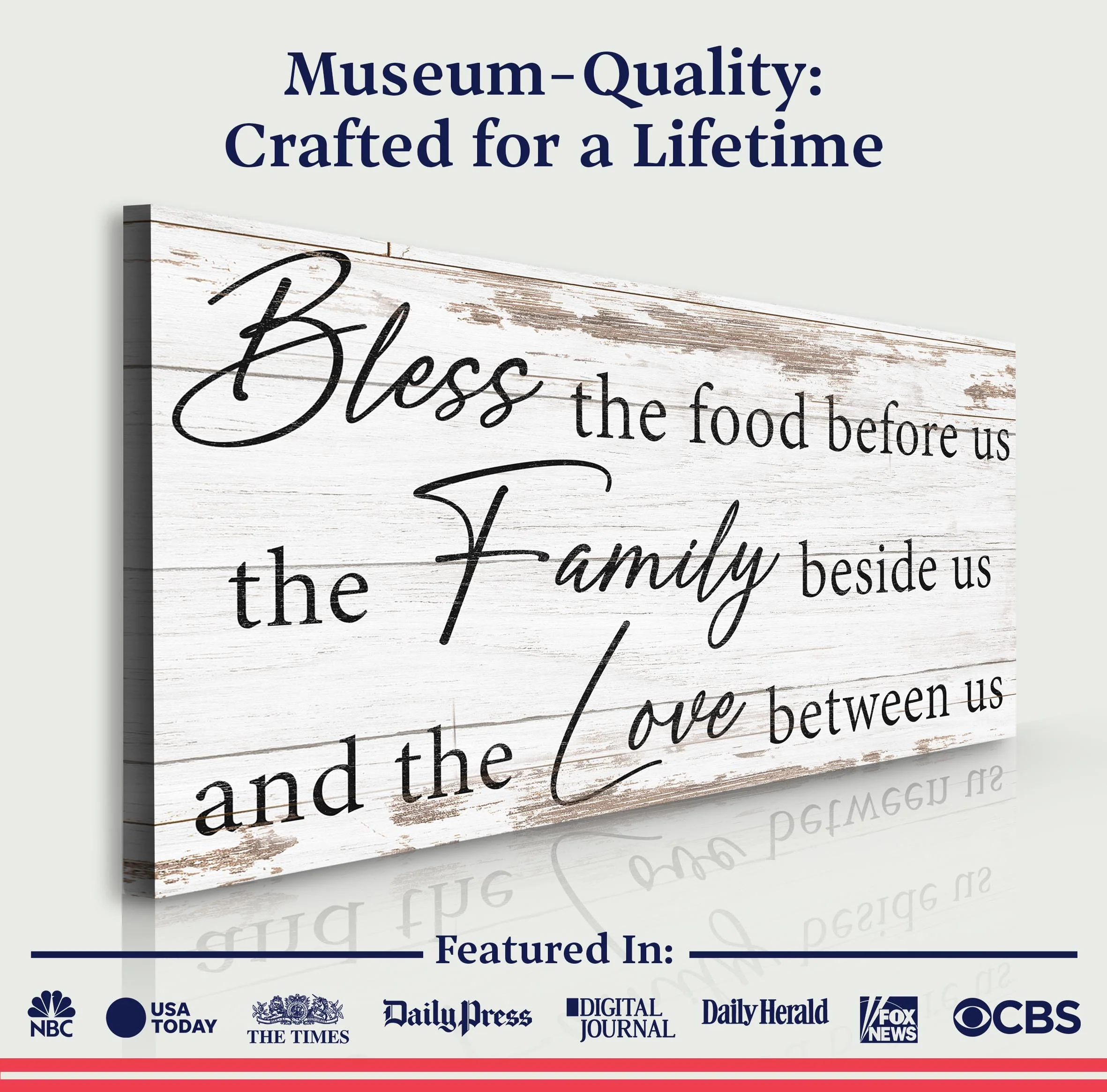 Bless The Food, Family, And Love Sign V - Image 4