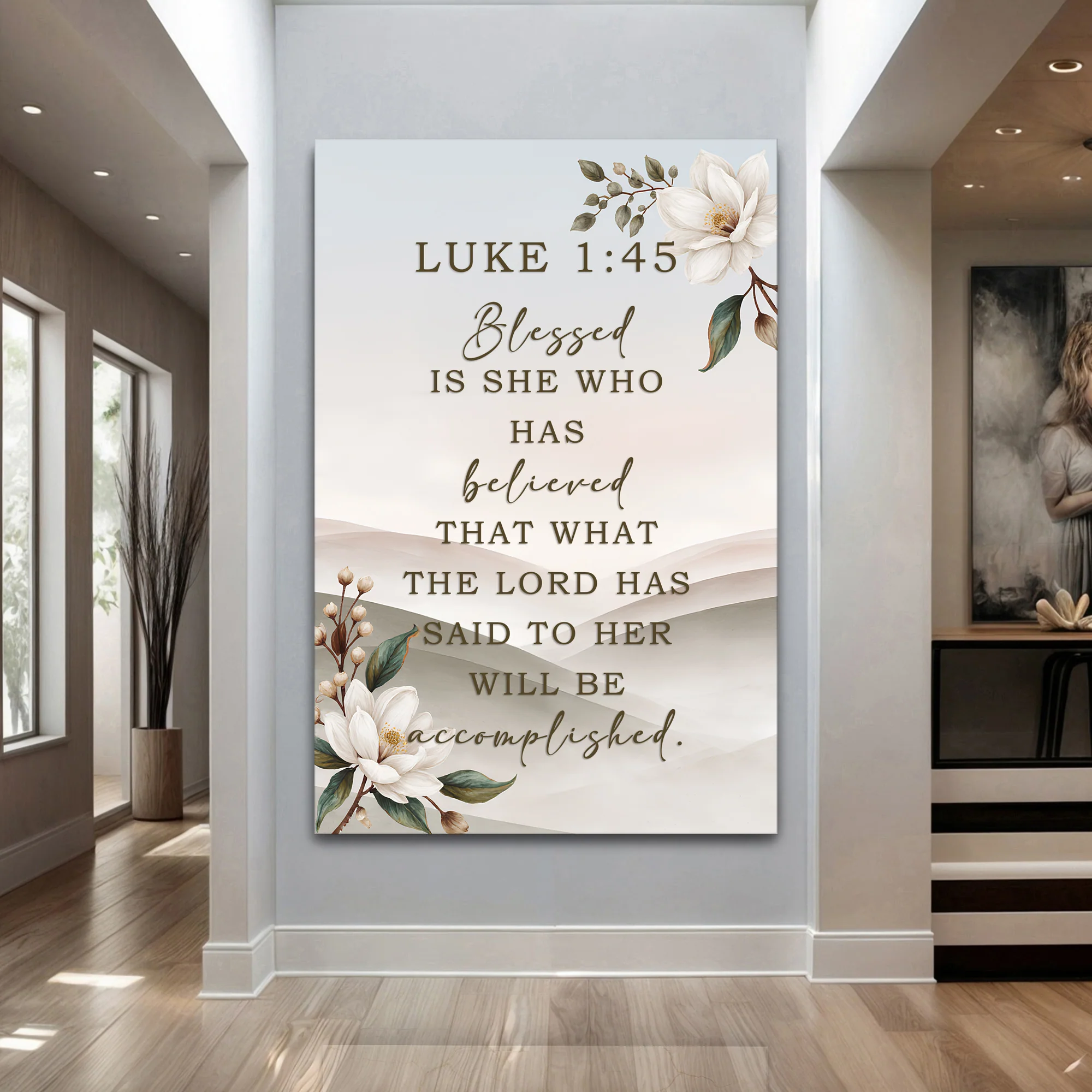 Blessed Is She Who Has Believed - Luke 1:45 Faith Wall Art - Image 3