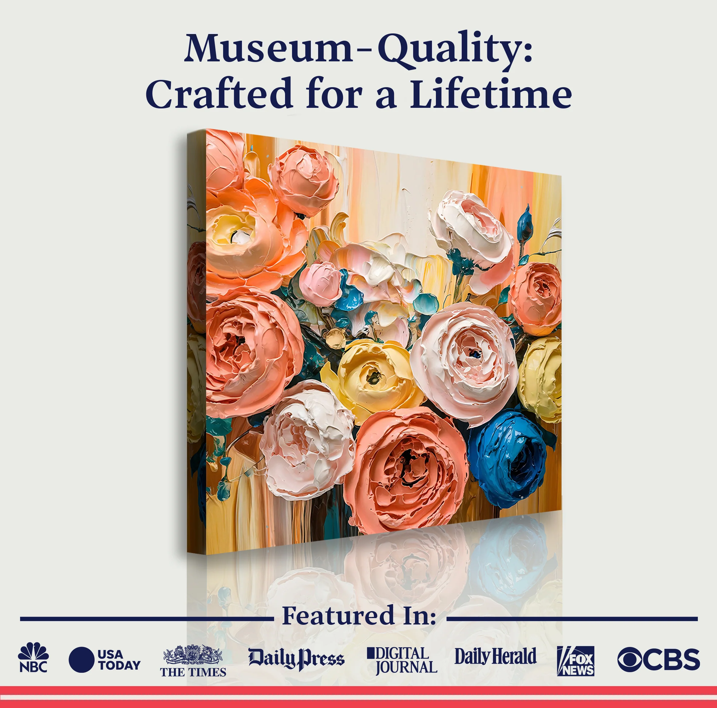 Blooming Bouquet Impasto Wall Art - Image 6