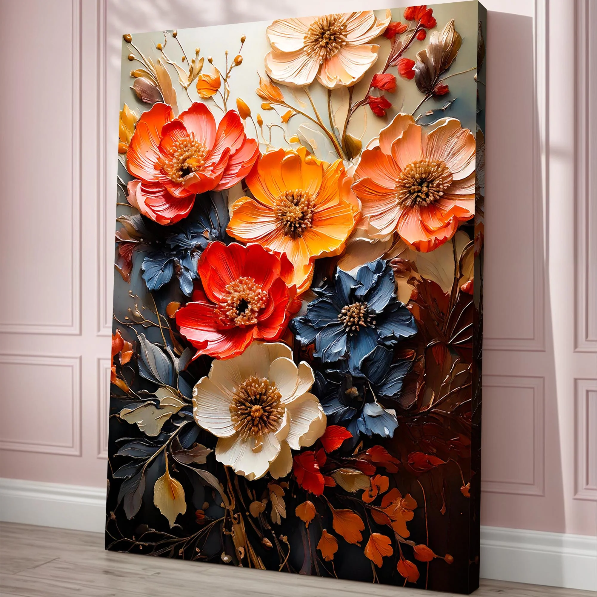 Blooming Garden Rhapsody Impasto Wall Art - Image 4