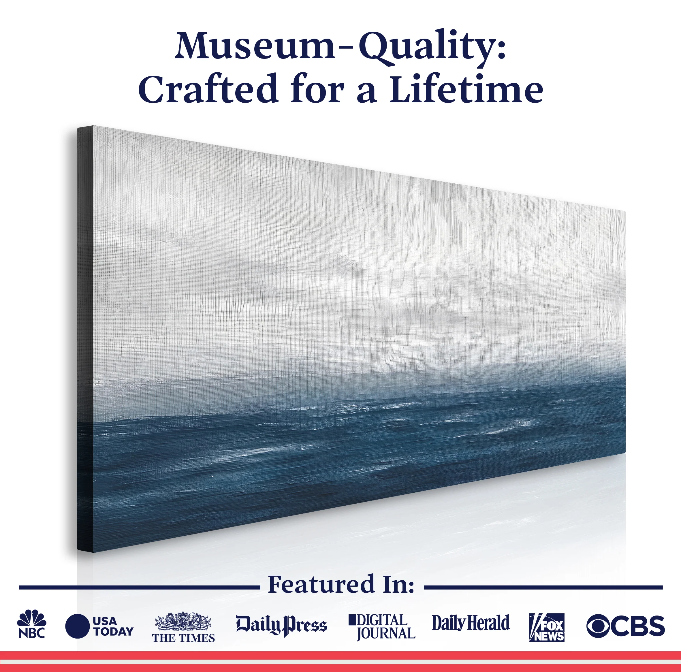 Blue Ocean Abstract Wall Art - Image 6