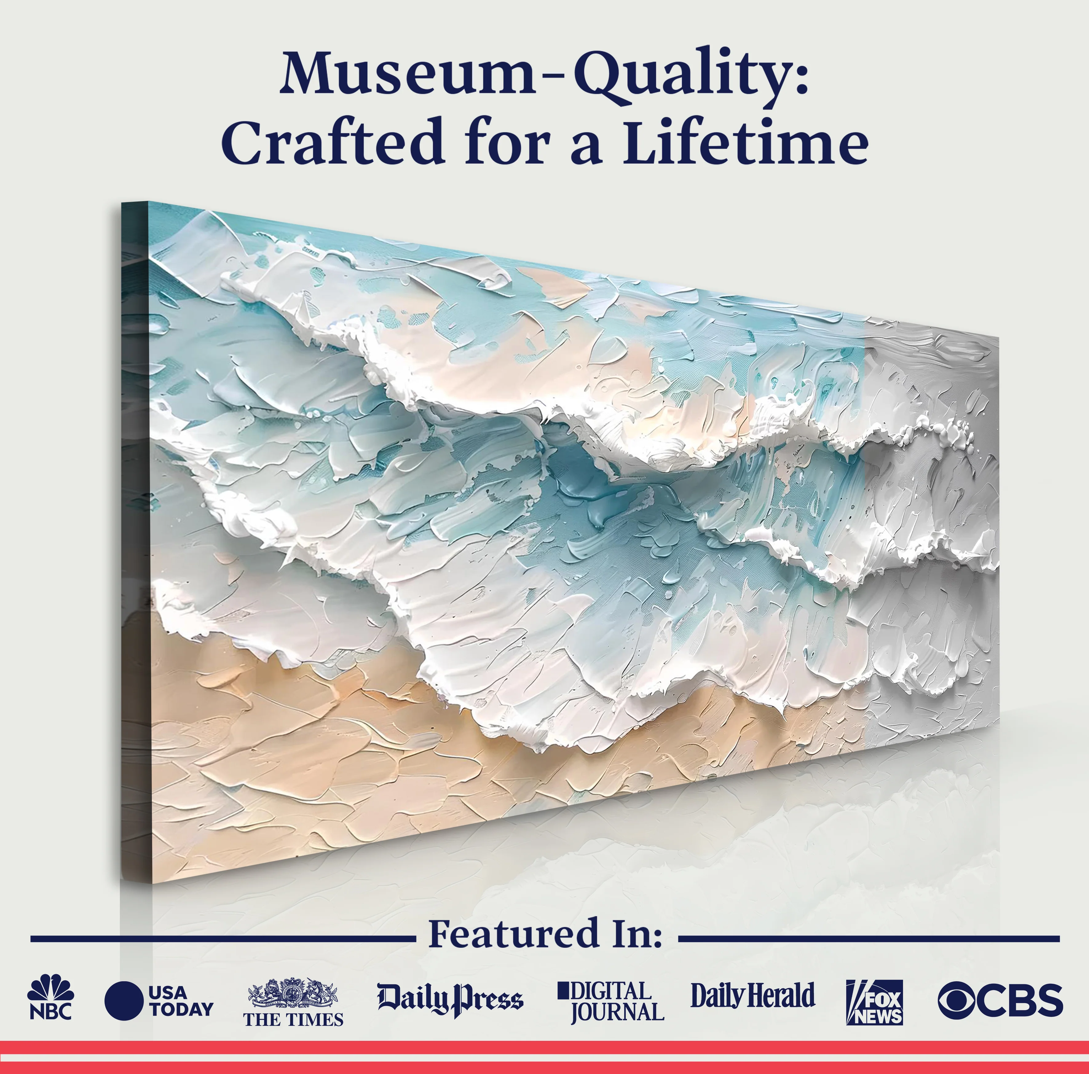 Blue Ocean Coastal Wall Art - Image 5